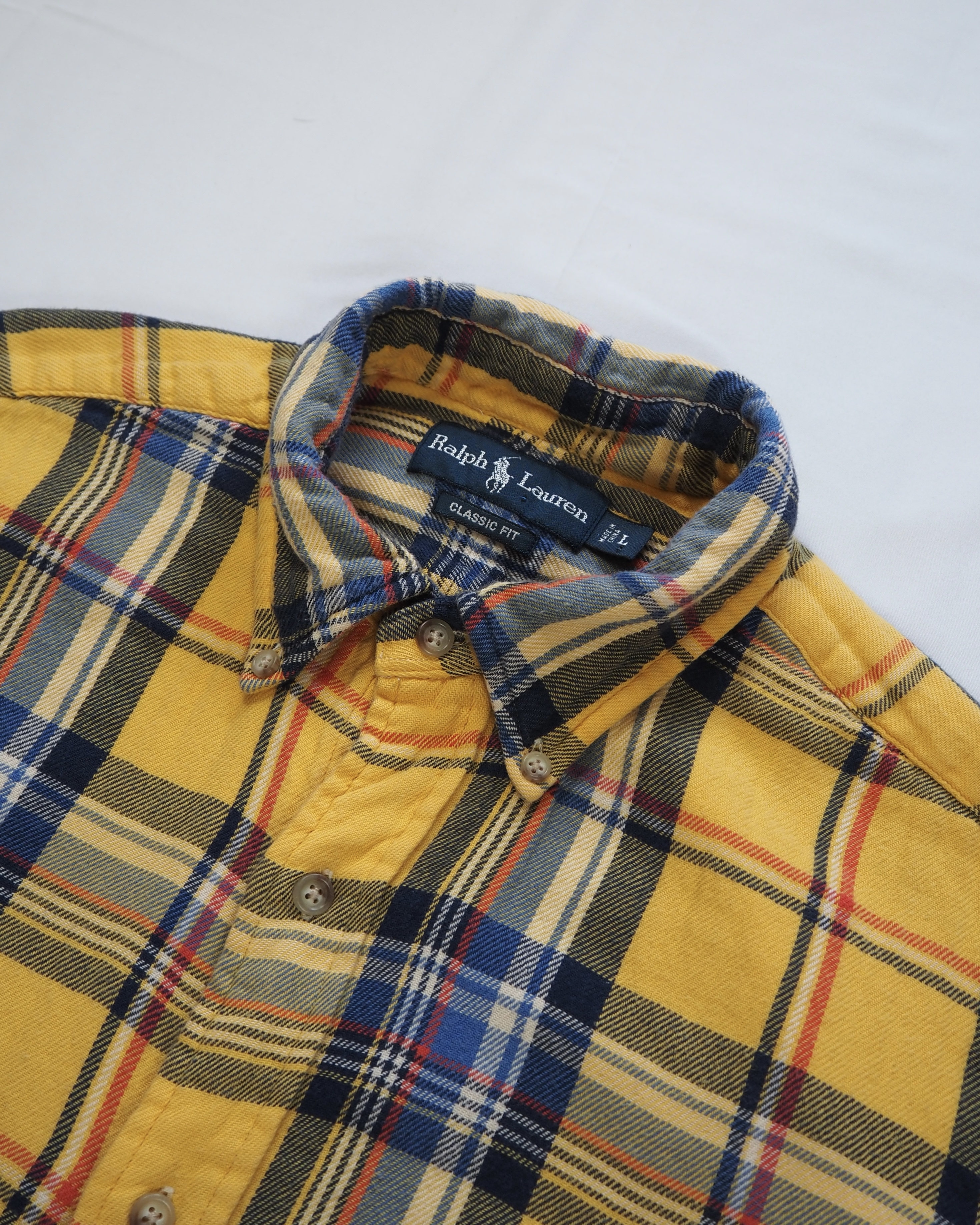 90’s Ralph Lauren ヘヴィネル イエロー Lサイズ の画像 9