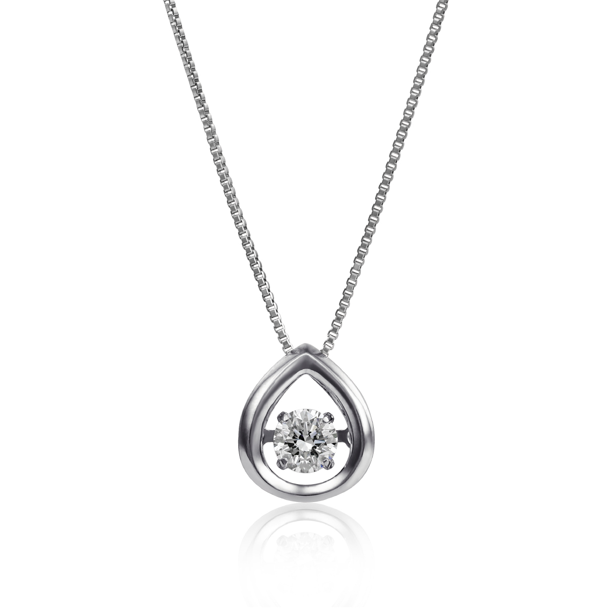 【S07】0.15ct 雫ダンシングストーン【ダイヤモンドネックレス】【GP-0003】