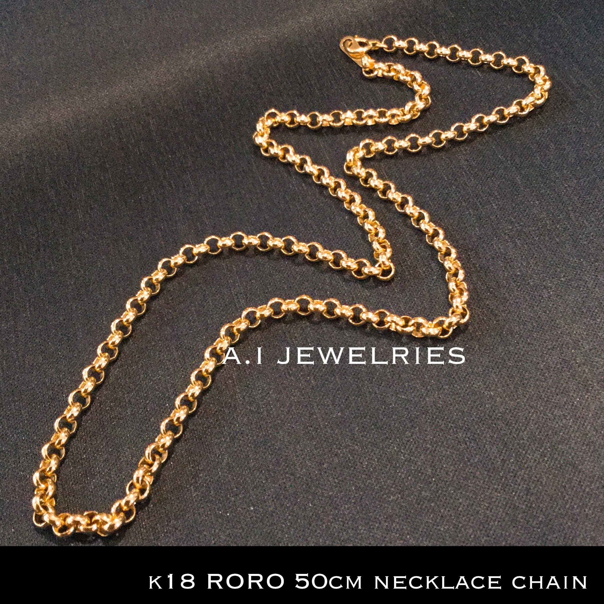K18 18金 ロロ ネックレス 50cm メンズ ジュエリー A I Jewelries エイアイジュエリーズ K18 18金 ロロ ネックレス 50cm メンズ ジュエリー A I Jewelries エイアイジュエリーズ
