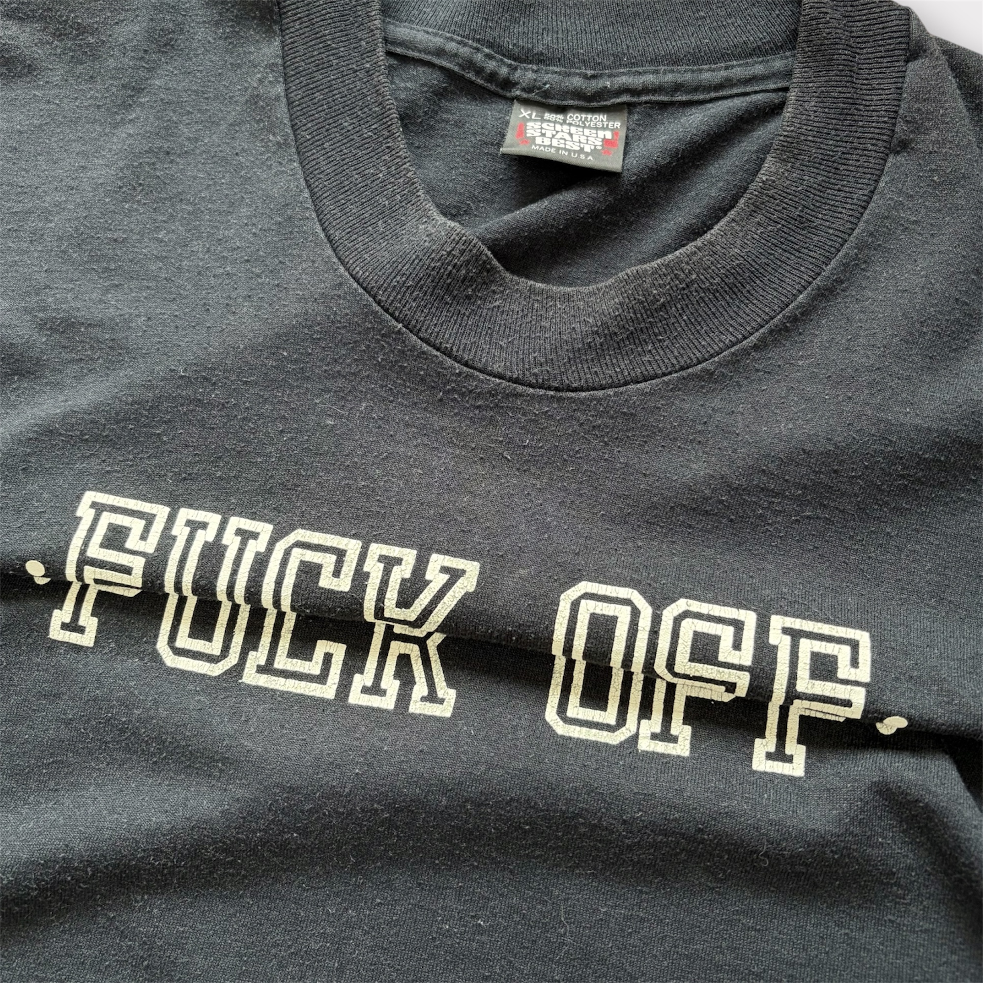 90s FUCK OFF だまし絵 Tシャツ
