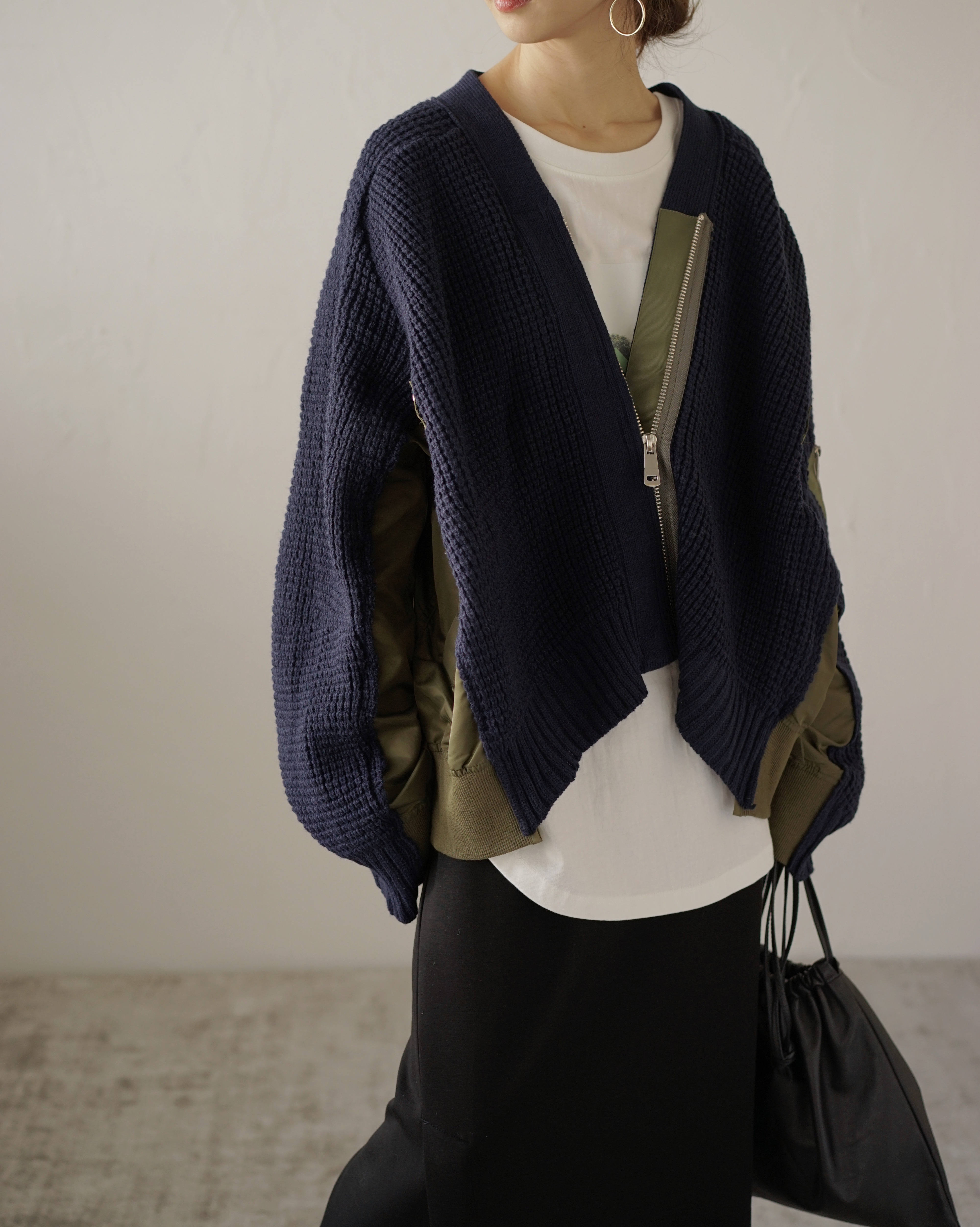 Ma 1 コンビネーションニット Navy Khaki Planet3rd