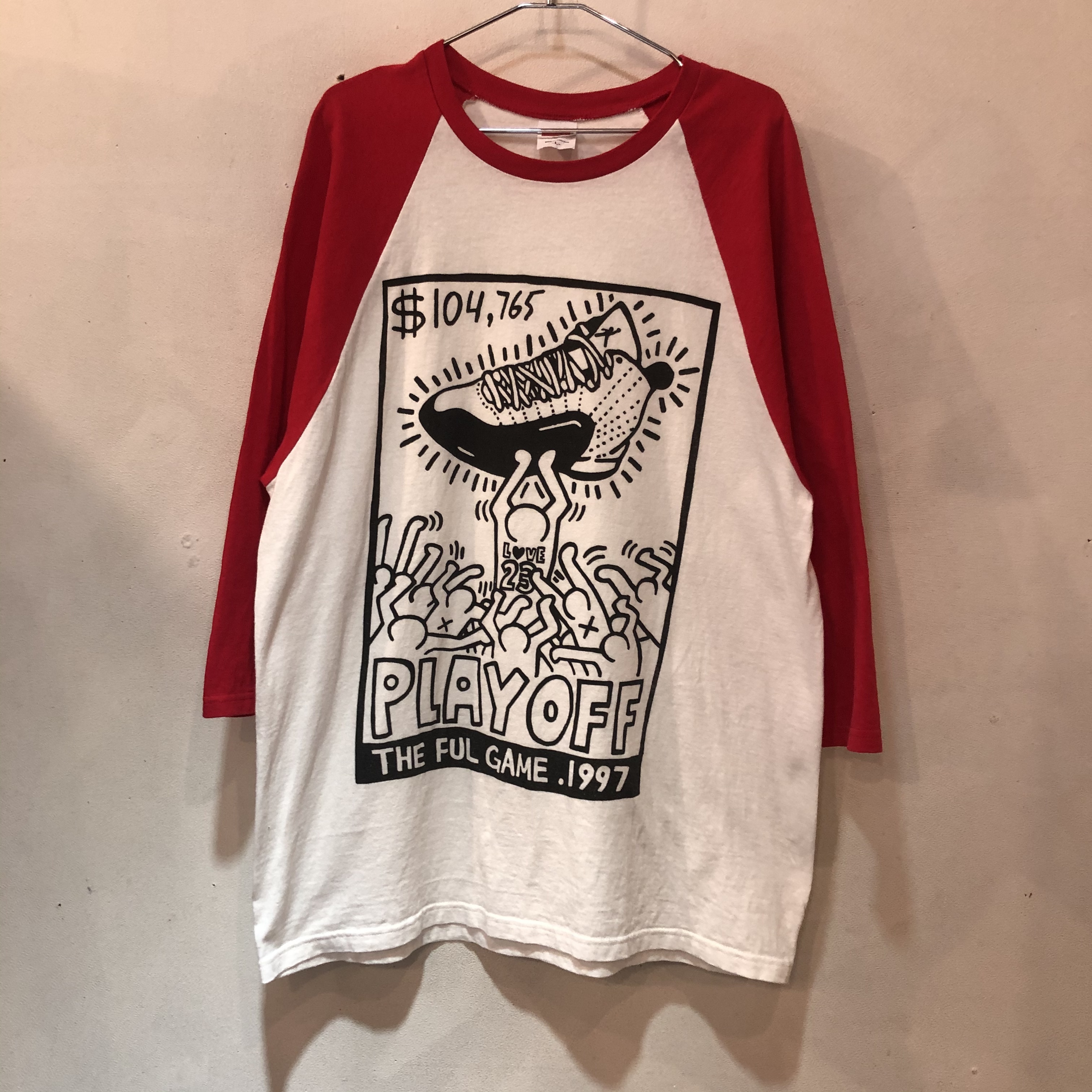 Keith Haring X Air Jordan キースへリング エアジョーダン ラグランtシャツ ホワイト レッド L Room Keith Haring X Air Jordan キースへリング エアジョーダン ラグランtシャツ ホワイト レッド L Room