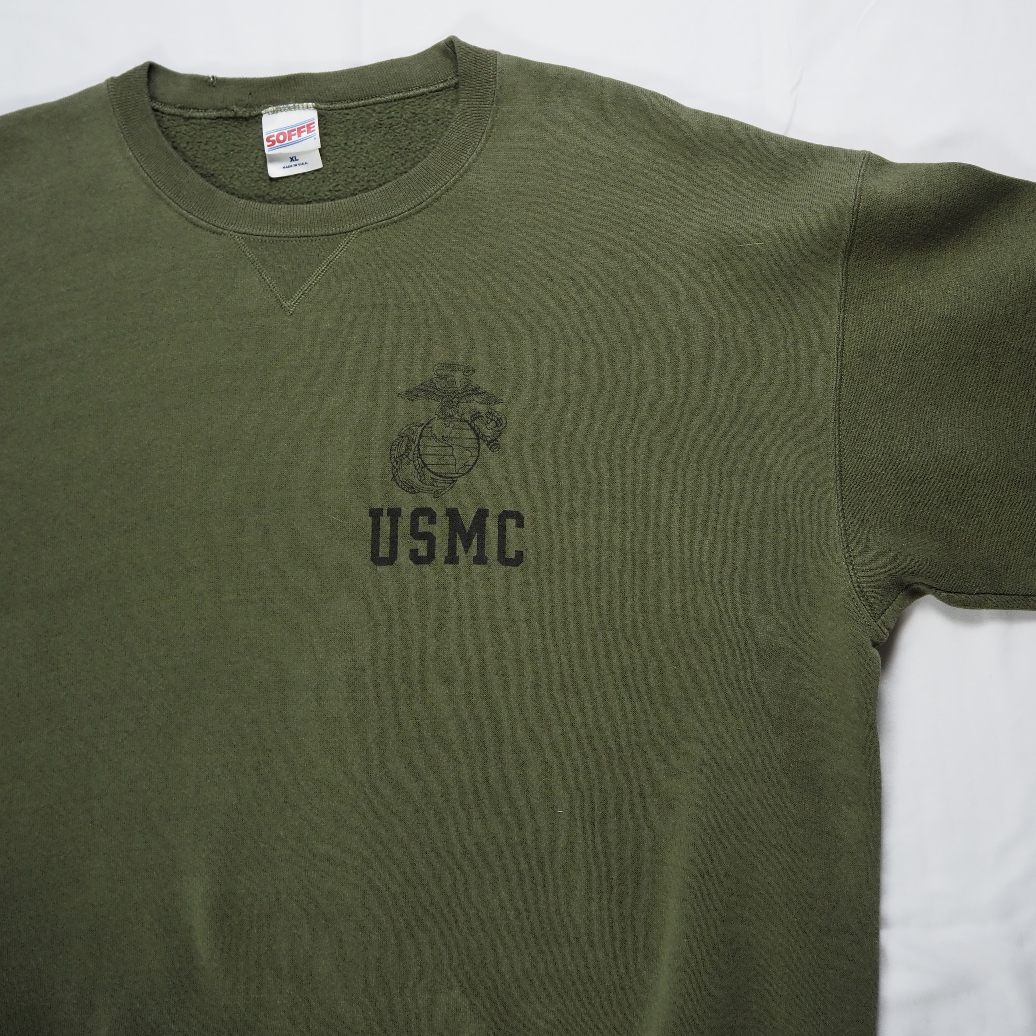 90’s USMC スウェット XL オリーブ の画像 6