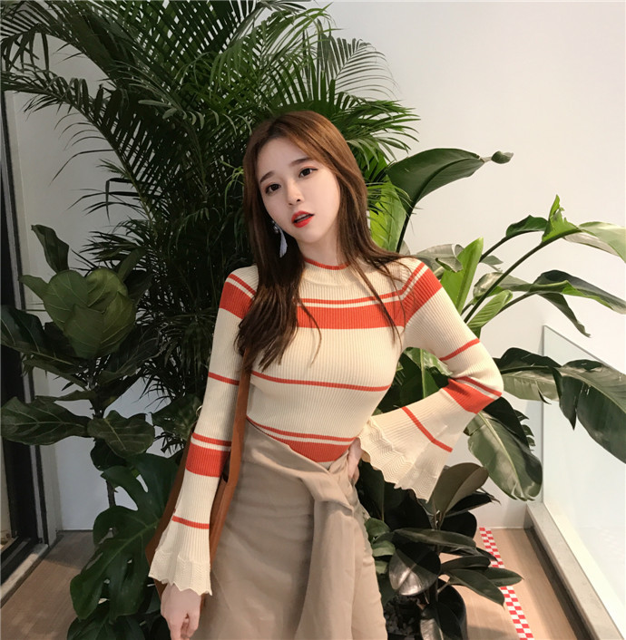 ニット プルオーバー セーター レディース フリル フレア リブニット 長袖 秋服 秋 冬 ニットウェア 洗えるニット トップス チュニック ボーダー レディースの海外トレンドファッション通販サイト Kahana ニット プルオーバー セーター レディース フリル フレア リブニット 長袖 秋服 秋 冬 ニットウェア 洗えるニット トップス チュニック ボーダー レディースの海外トレンドファッション通販サイト Kahana