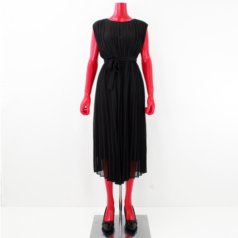 ROYAL PARTY LABEL|ロイヤルパーティーレーベル|シフォンプリーツワンピース|ブラック
