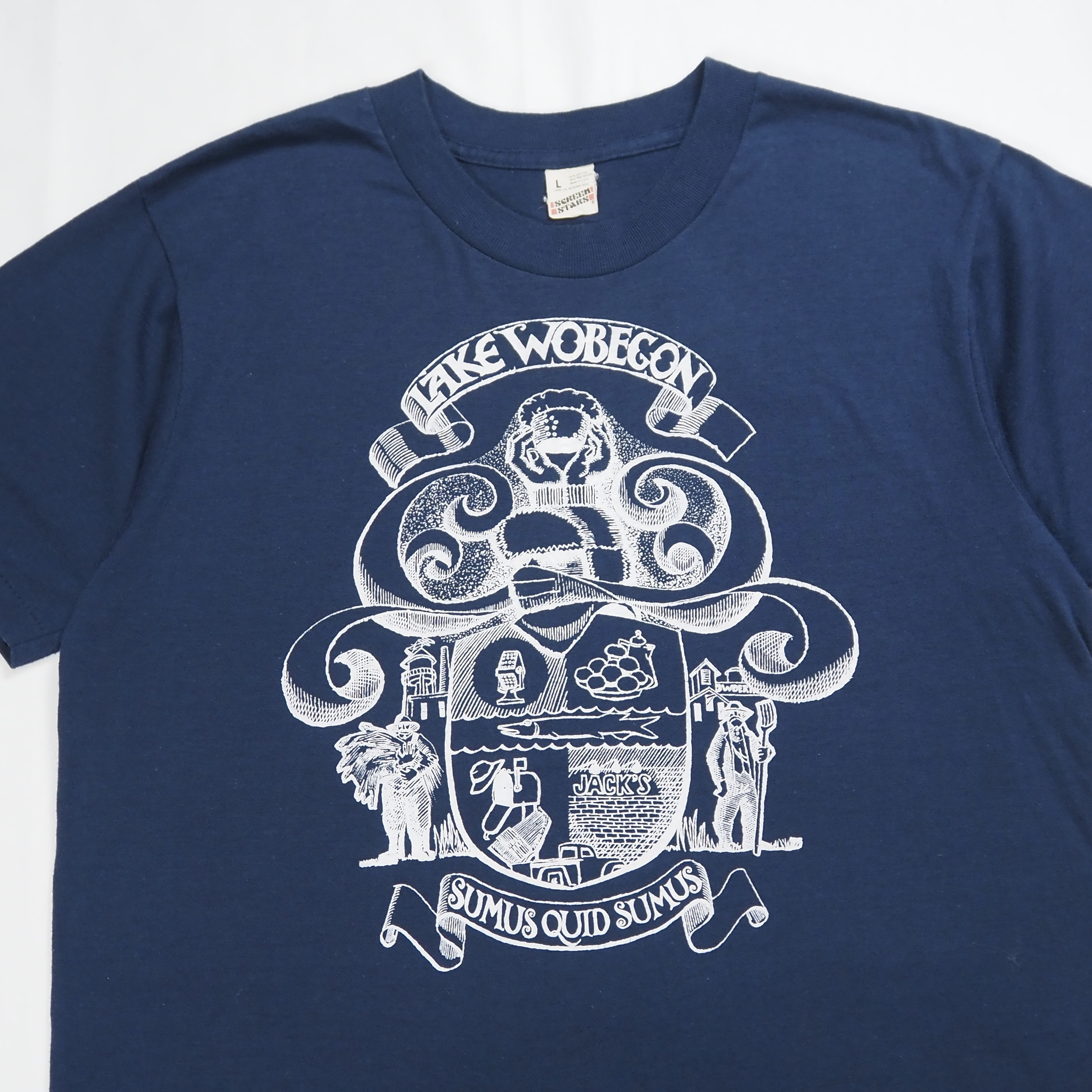 80’s Screen Stars プリントTシャツ Lサイズ ネイビー の画像 3