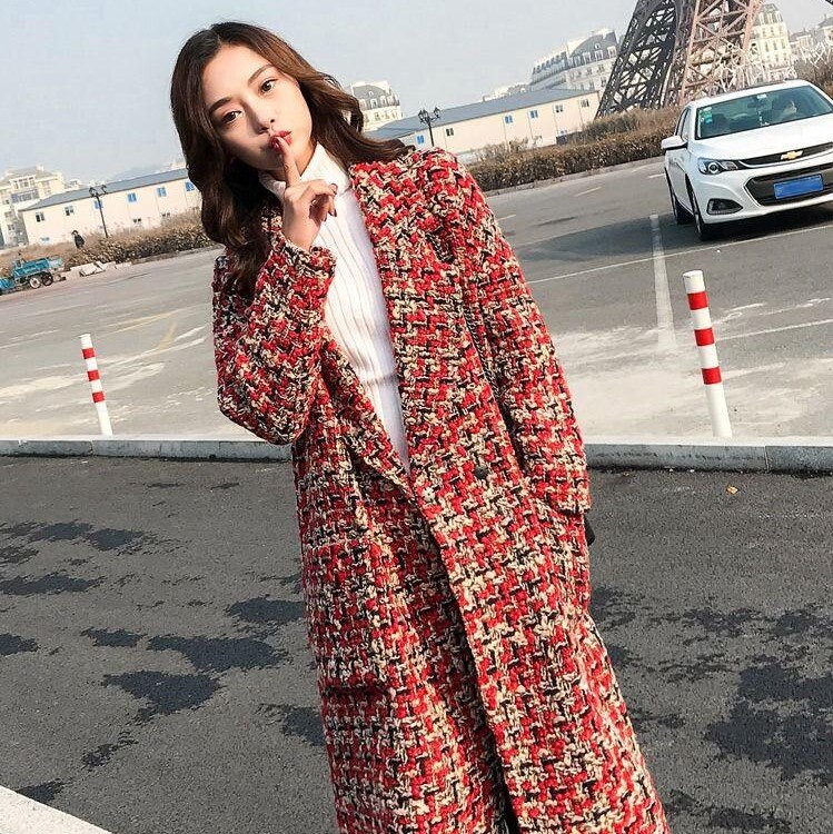 春新作 ロングコート チェスターコート レディース アウター ツイード柄 大人可愛い カジュアル お出かけ デート 女子会 30代 40代 レッド Manajily オルチャン 韓国 プチプラレディースファッション 春新作 ロングコート チェスターコート レディース アウター ツイード柄 大人可愛い カジュアル お出かけ デート 女子会 30代 40代 レッド Manajily オルチャン 韓国 プチプラレディースファッション