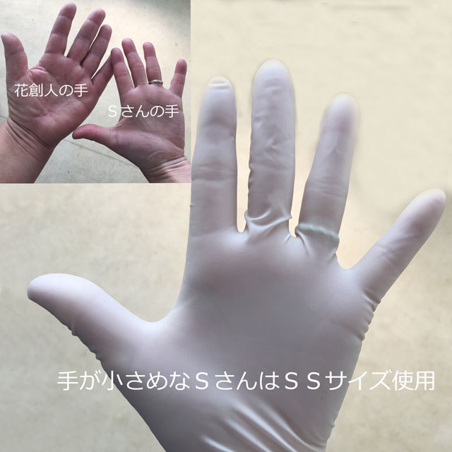 素手感覚!作業しやすいゴム手袋【あなたにぴったりサイズが見つかります!】パウダーフリー - 画像5