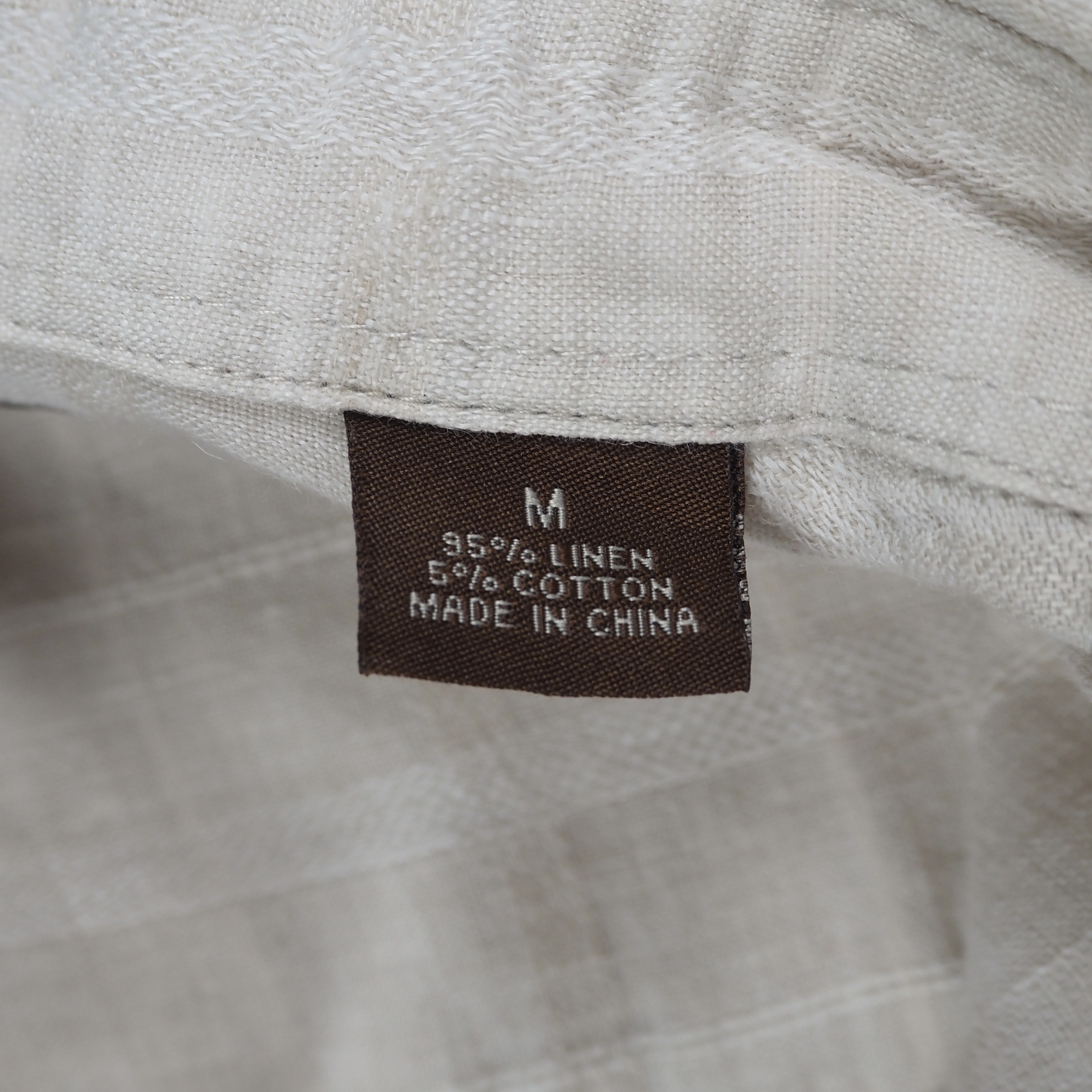 00’s Perry Ellis リネンシャツ Mサイズ チェック柄 の画像 5