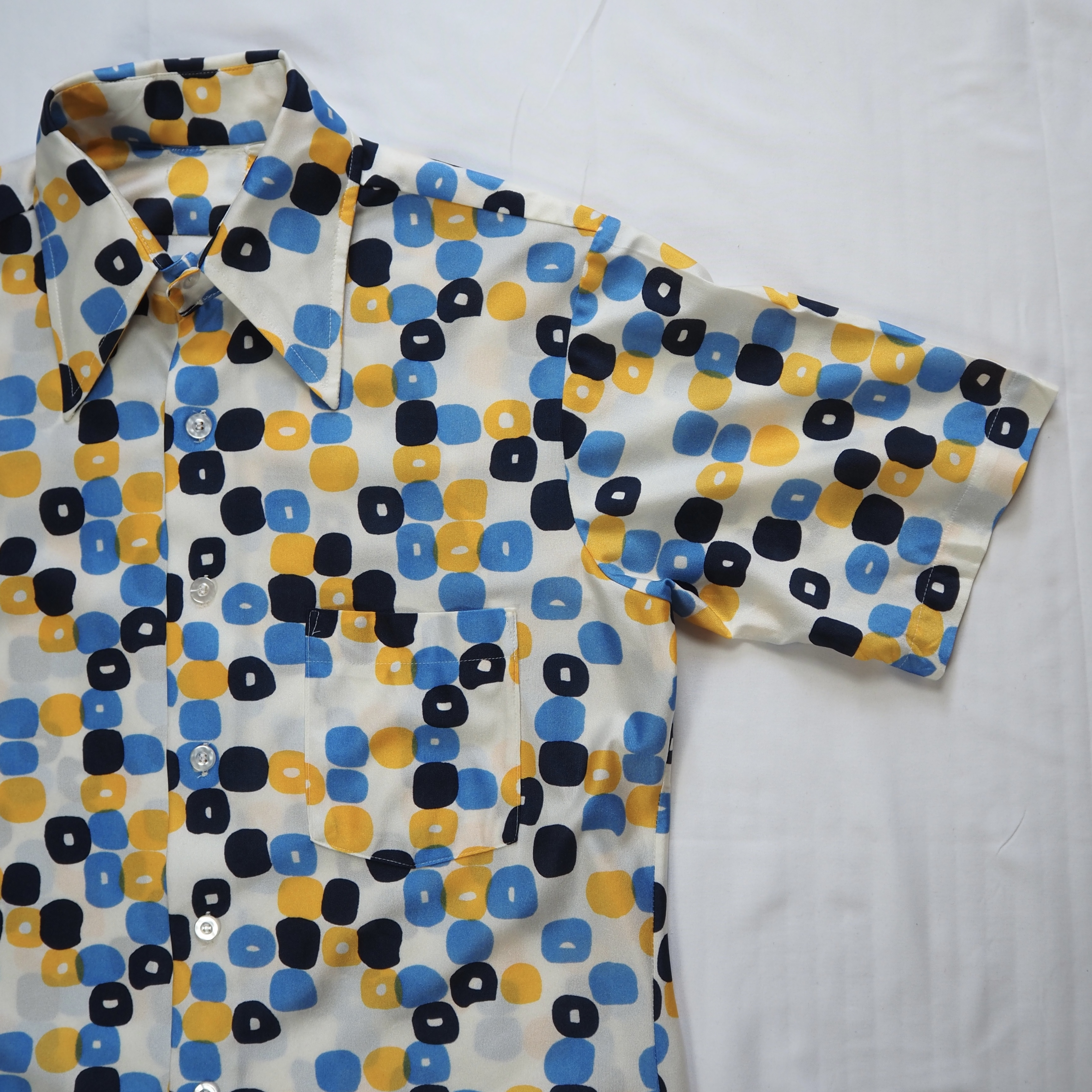 70’s 柄シャツ ポリエステルシャツ の画像 6