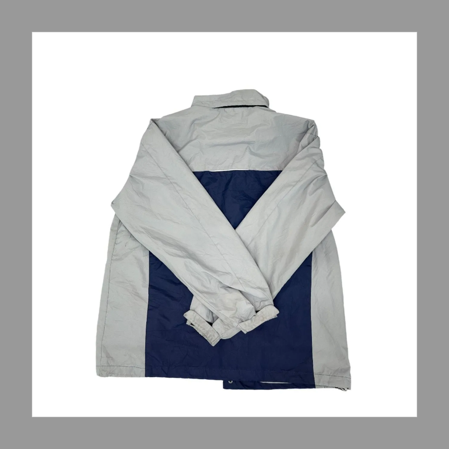 Champion ナイロンジャケット ネイビー/グレーＬ の画像 2