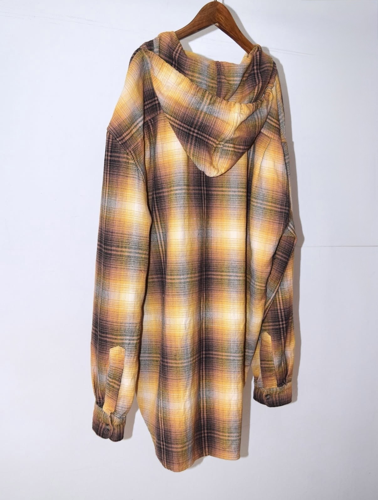 〜1990s Dickies flannel parka yellow check “DEAD STOCK” の画像 2