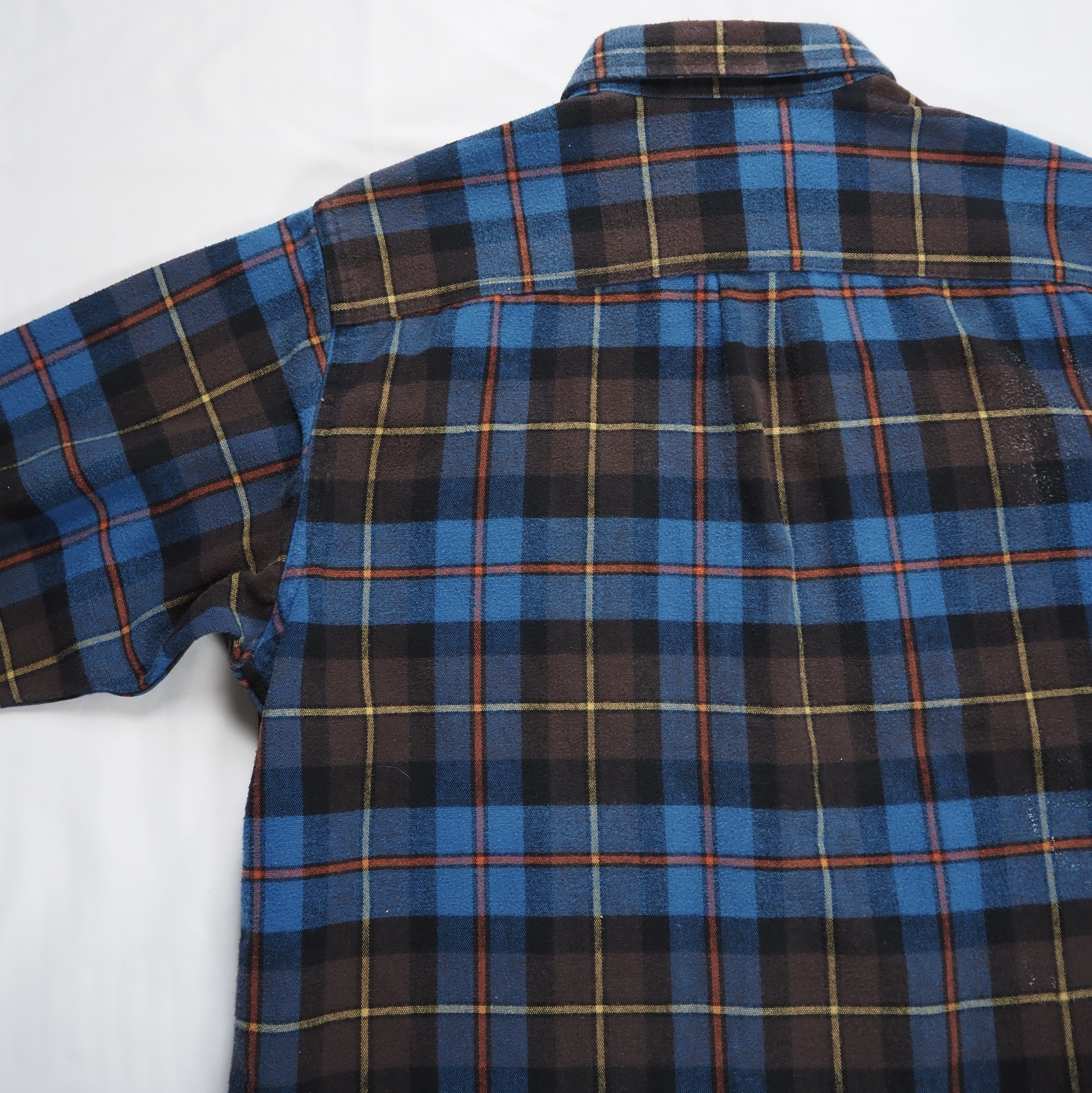 L.L. Bean ヘヴィフランネルシャツ ブルー Lサイズ の画像 12