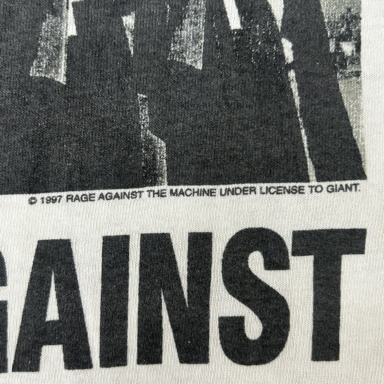 90s Rage Against The Machine RATM フォトプリント Tシャツ ホワイト バンドT Fits L の画像 5