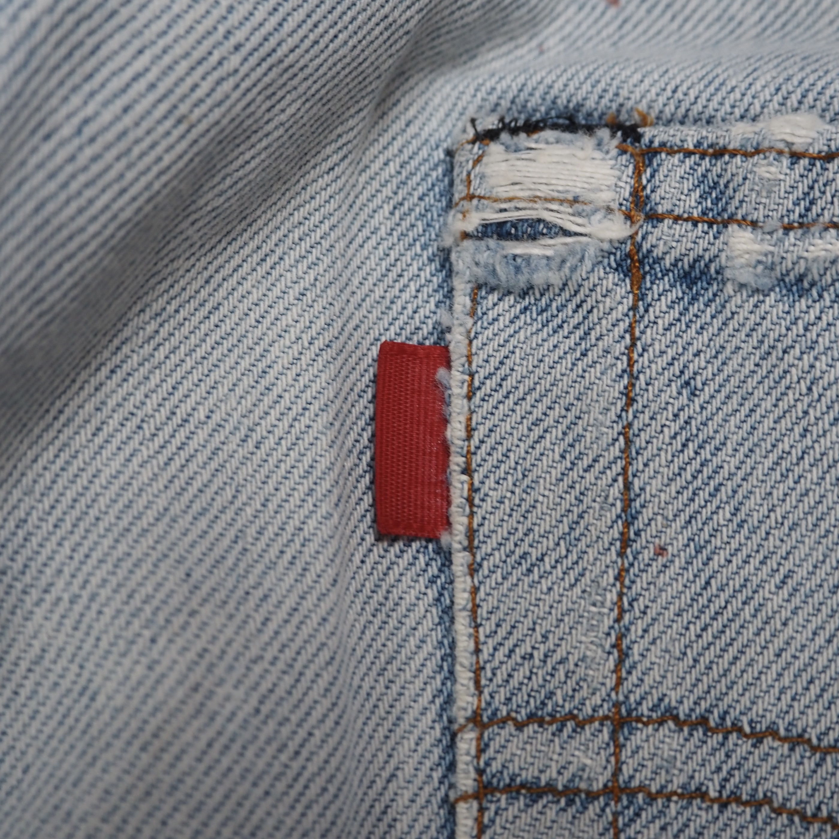 80’s Levi’s 501 赤耳 32×29程度 アイスブルー リペア の画像 13