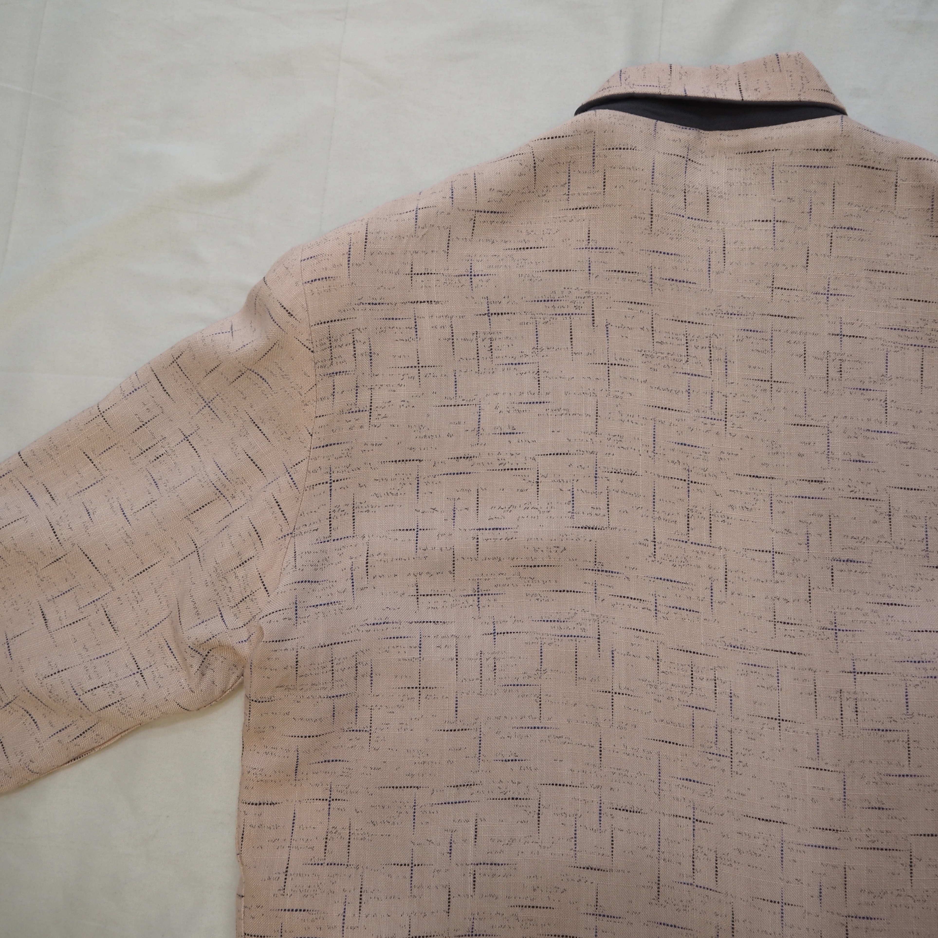 50’s Rayon Gab Jacket Pink & Gray の画像 10