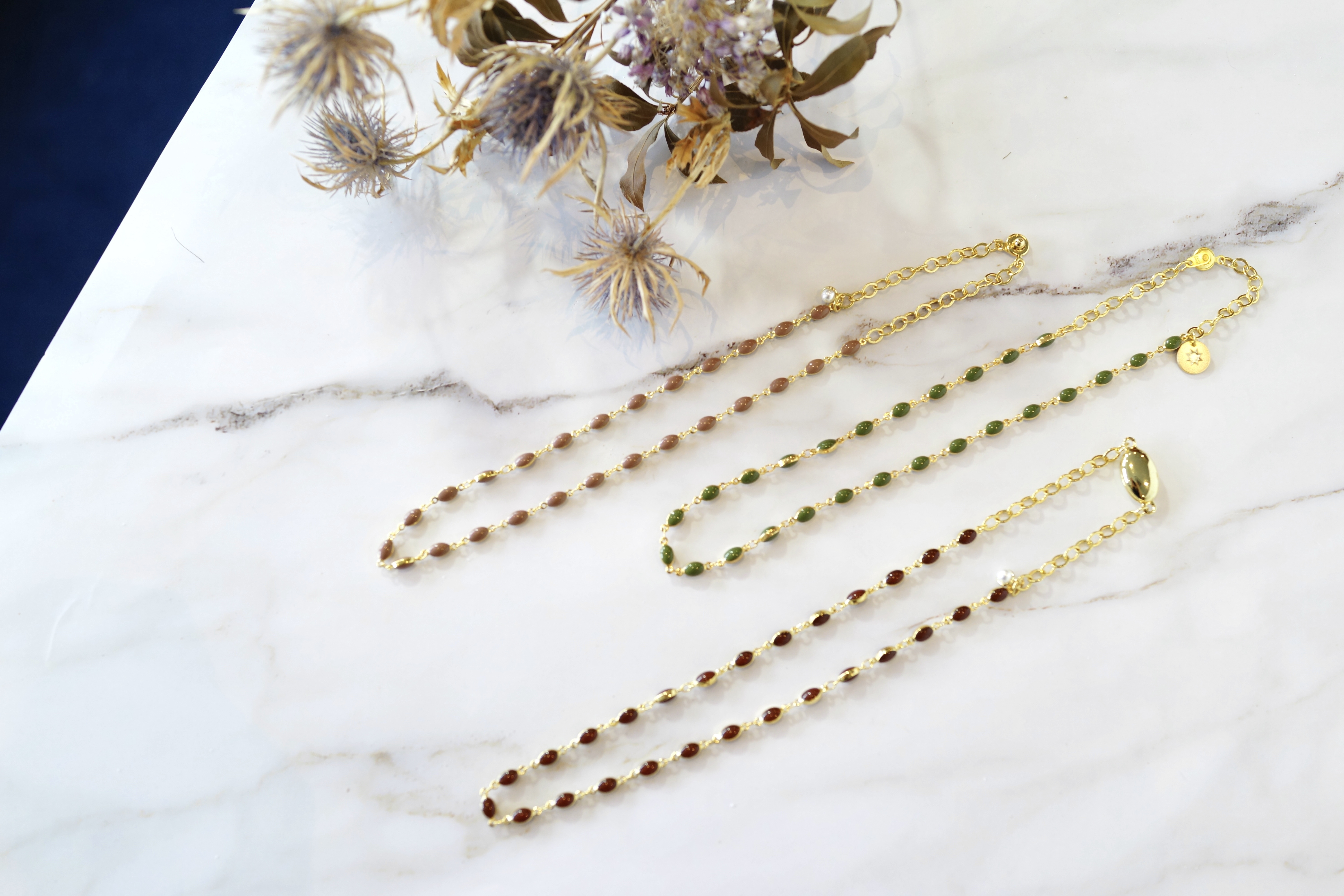 【ネックレス】ボルドー*刺繍に合うアクセサリーシリーズ*