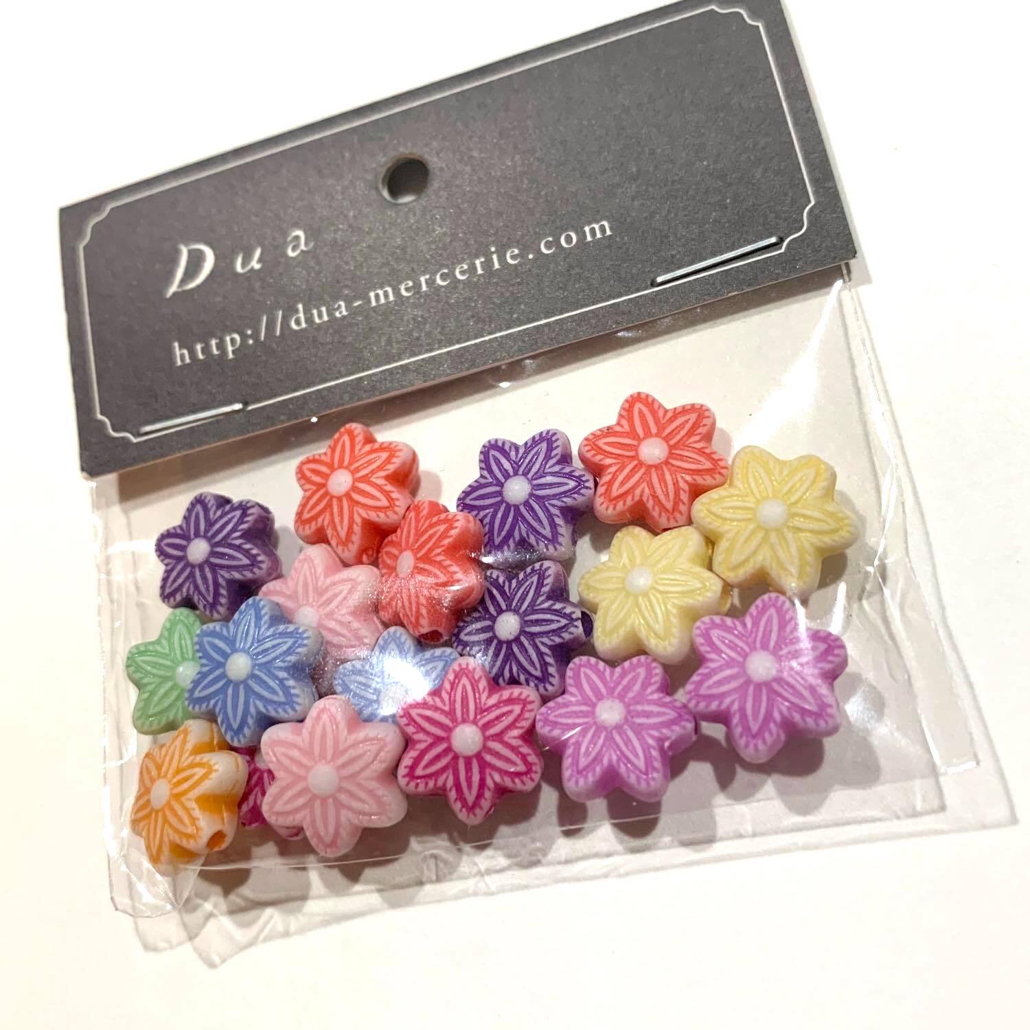 カラフルお花ビーズパック Dua アクセサリーパーツショップ