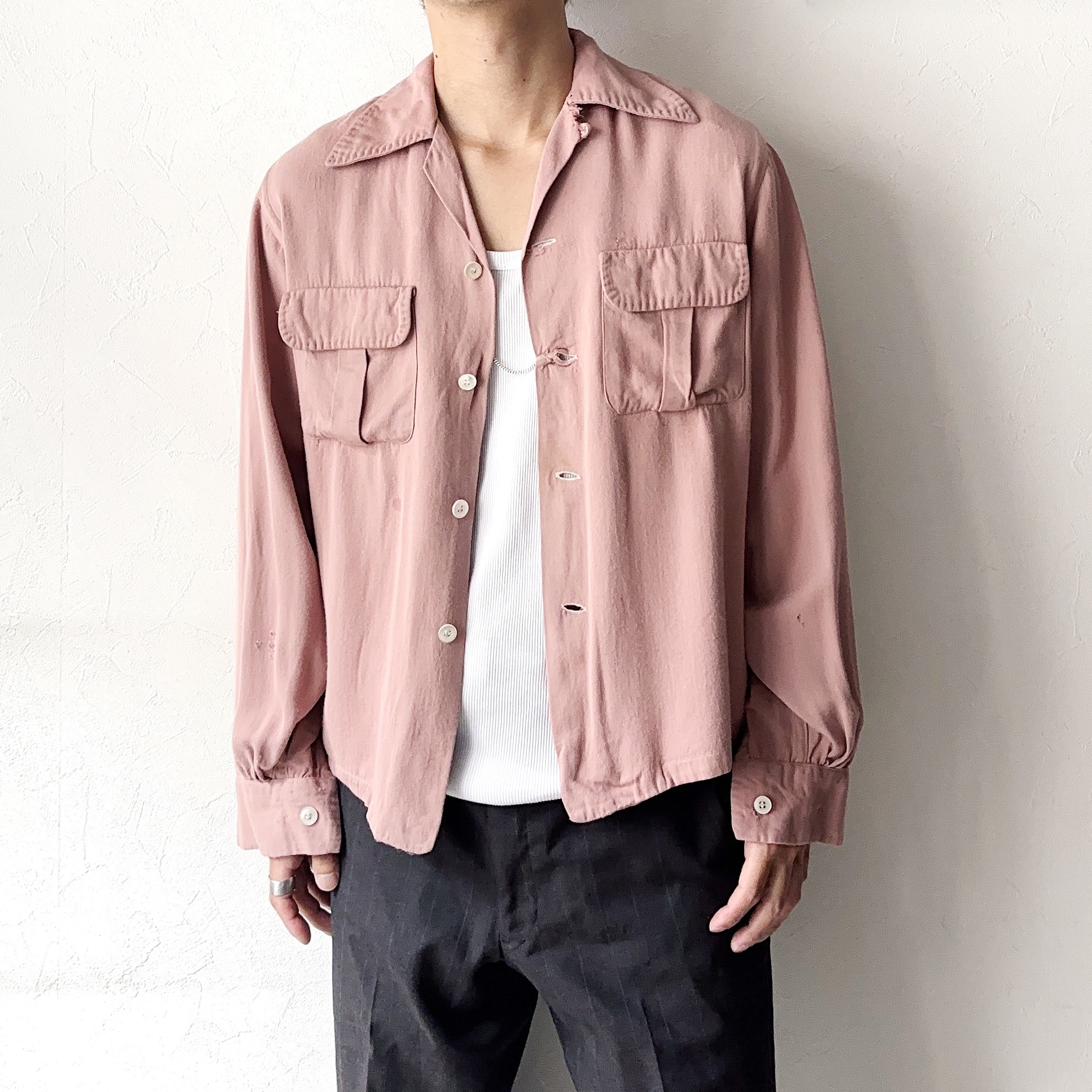 Vintage 40～50's【Bing Crosby by jayson】Open Collar Rayon Shirt の画像 3