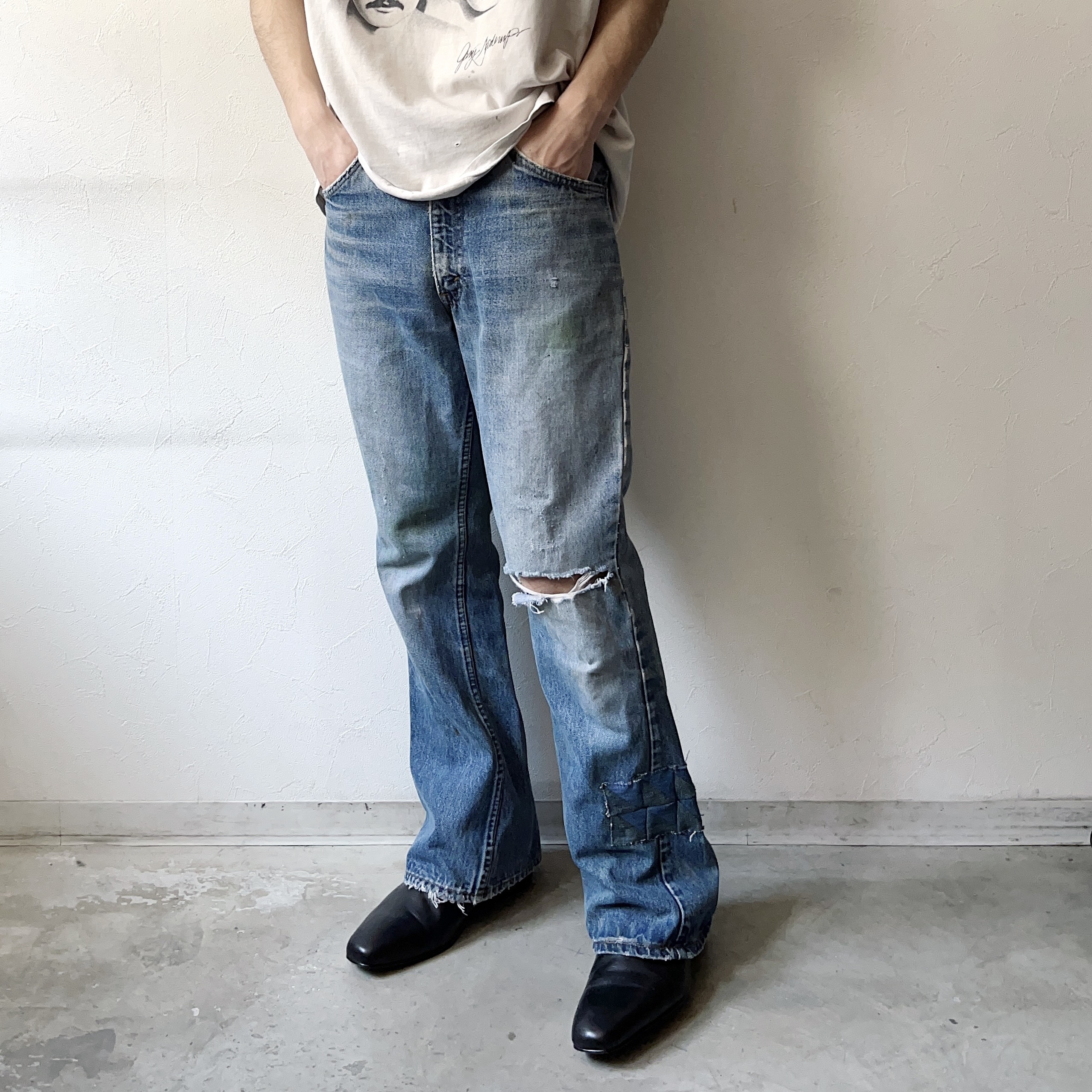 Vintage 70's【Levi's】646 Grunge Denim Pants の画像 3