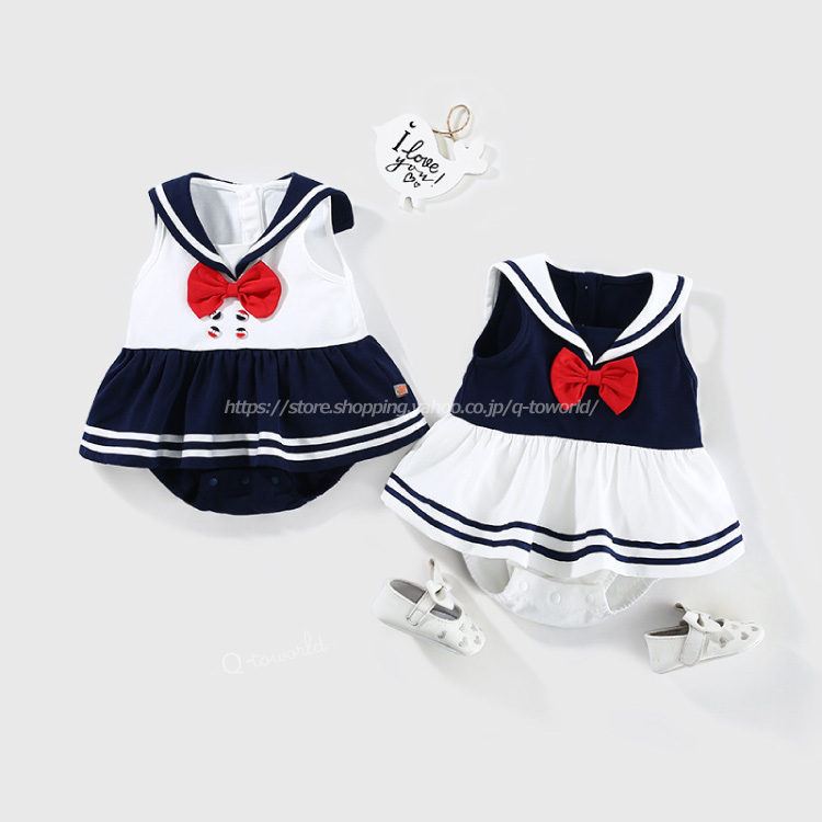 60 90 ロンパース ワンピース セーラー服風 女の子 韓国子供服 ベビー 子供服 Q Toworld キュートワールド 子供服 メール便は何点でも送料の合計は280円 60 90 ロンパース ワンピース セーラー服風 女の子 韓国子供服 ベビー 子供服 Q Toworld キュートワールド 子供服 メール便は何点でも送料の合計は280円