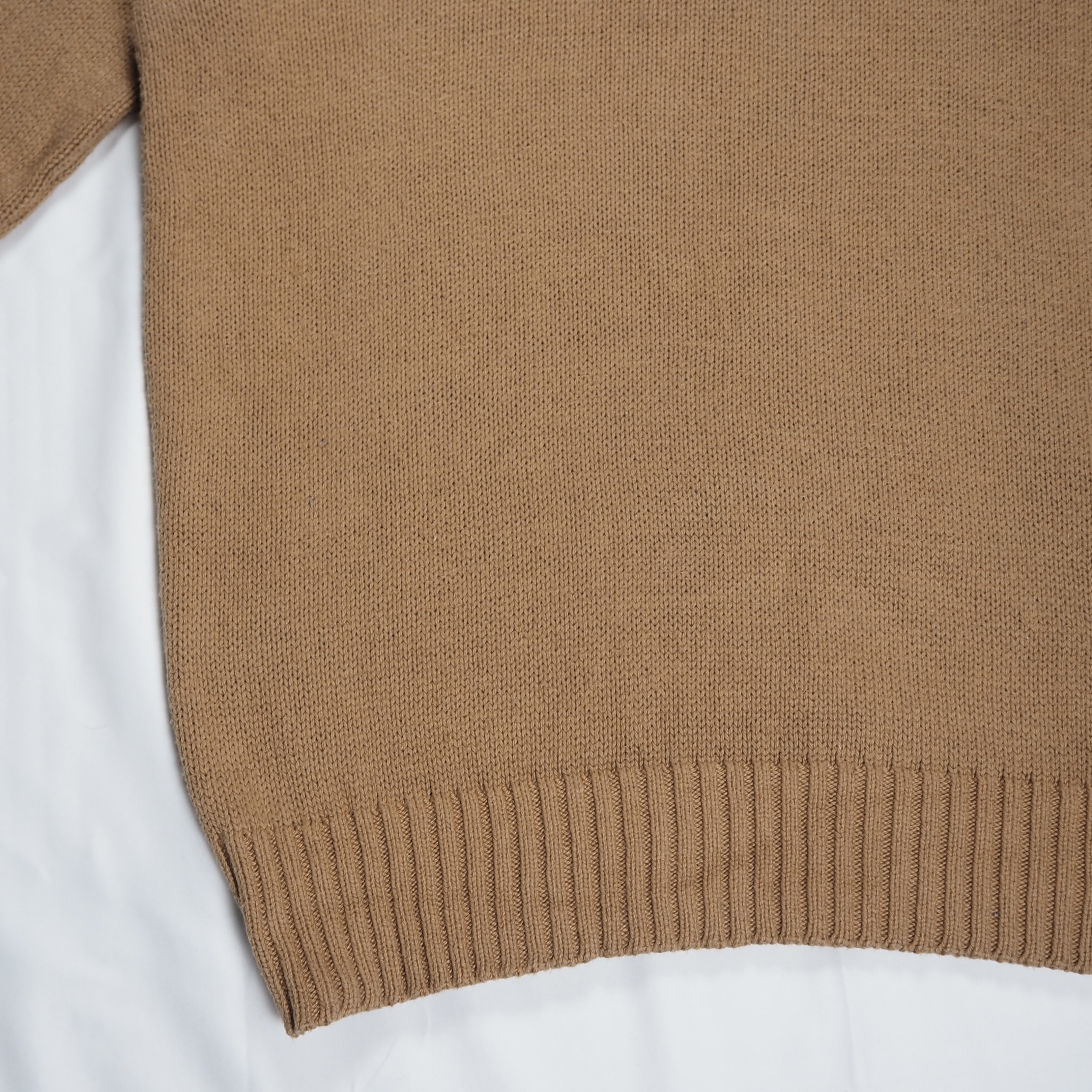 90’s Ralph Lauren ワンポイントコットンニット ブラウン Mサイズ の画像 5