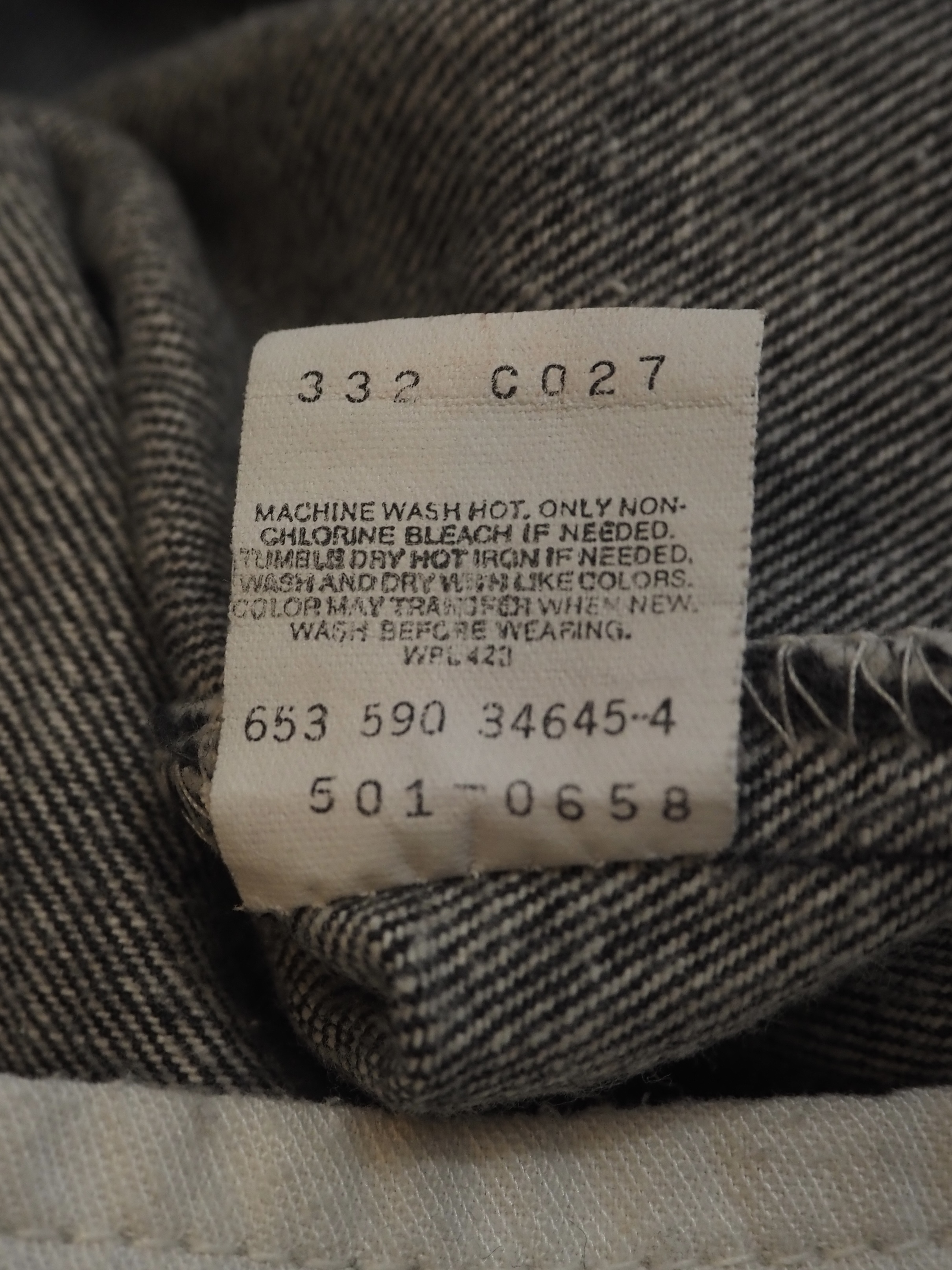 90’s Levi’s 501 Black Denim “先染め" "アメリカ製" の画像 11