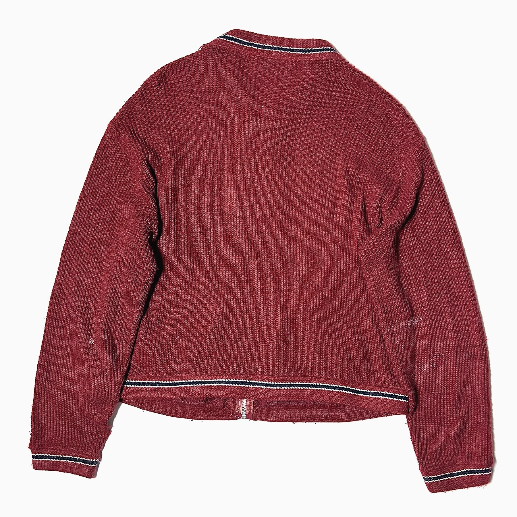 Vintage 60's Zip-up Knit Cardigan の画像 2