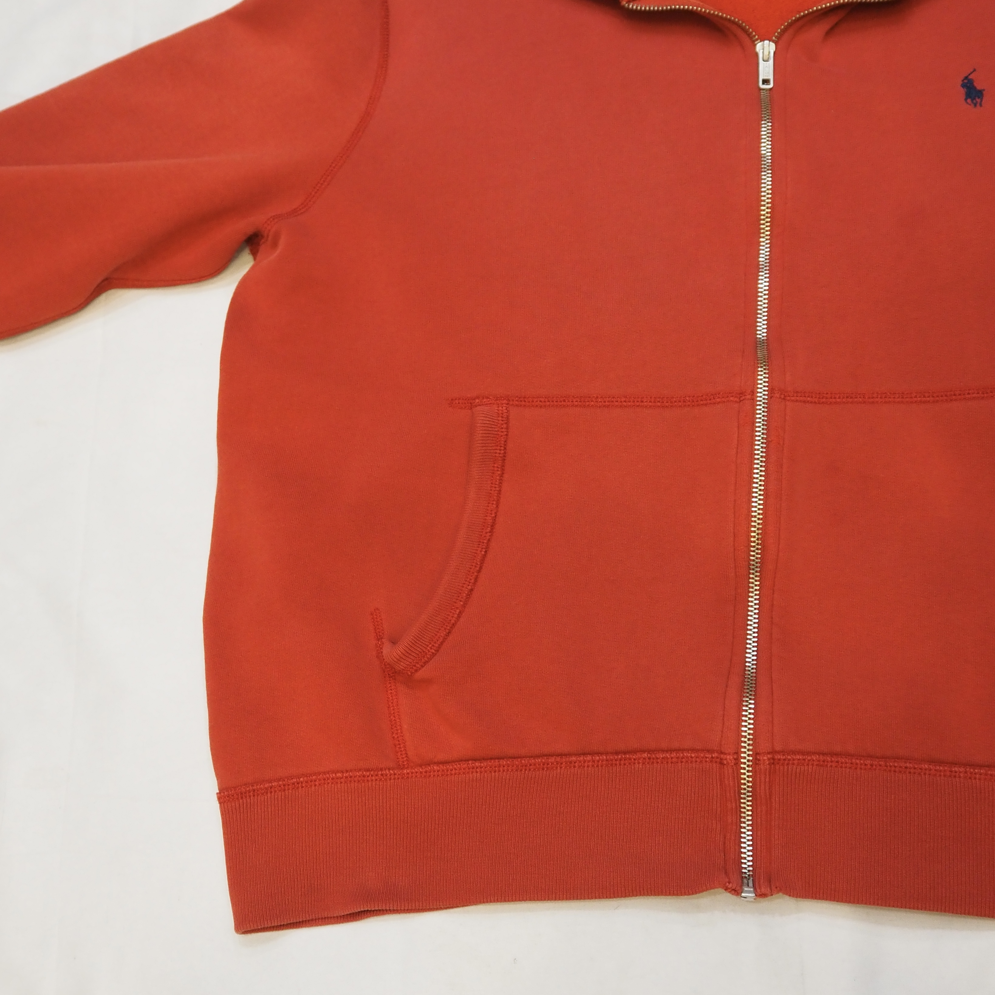 90’s Ralph Lauren ジップフーディ XL レッド の画像 4