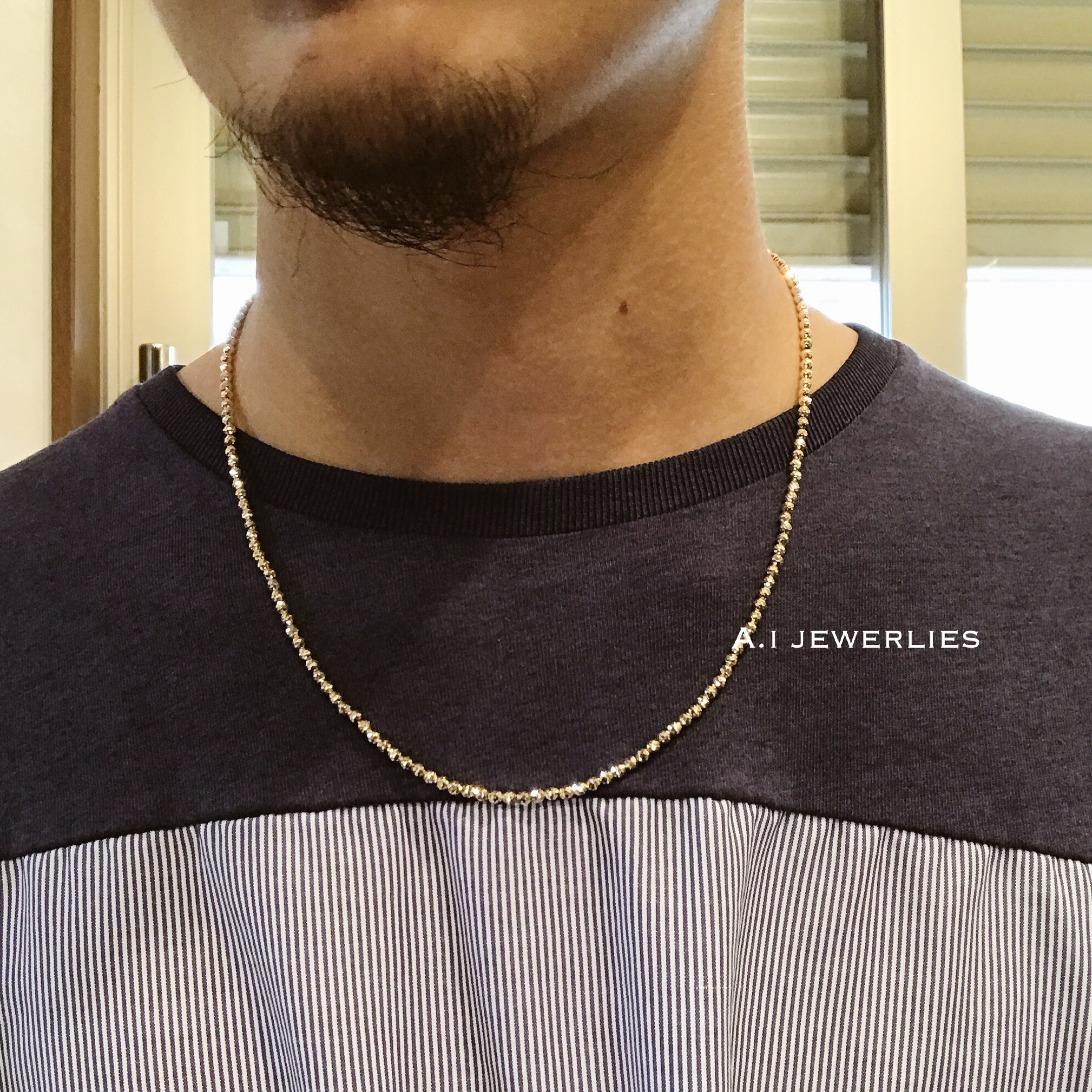 ネックレス 18金 メンズ K18 3mm幅 カットボール ネックレスチェーン シャンデリア K18 3mm Cut Ball 50cm A I Jewelries エイアイジュエリーズ ネックレス 18金 メンズ K18 3mm幅 カットボール ネックレスチェーン シャンデリア K18 3mm Cut Ball 50cm A I Jewelries エイアイジュエリーズ