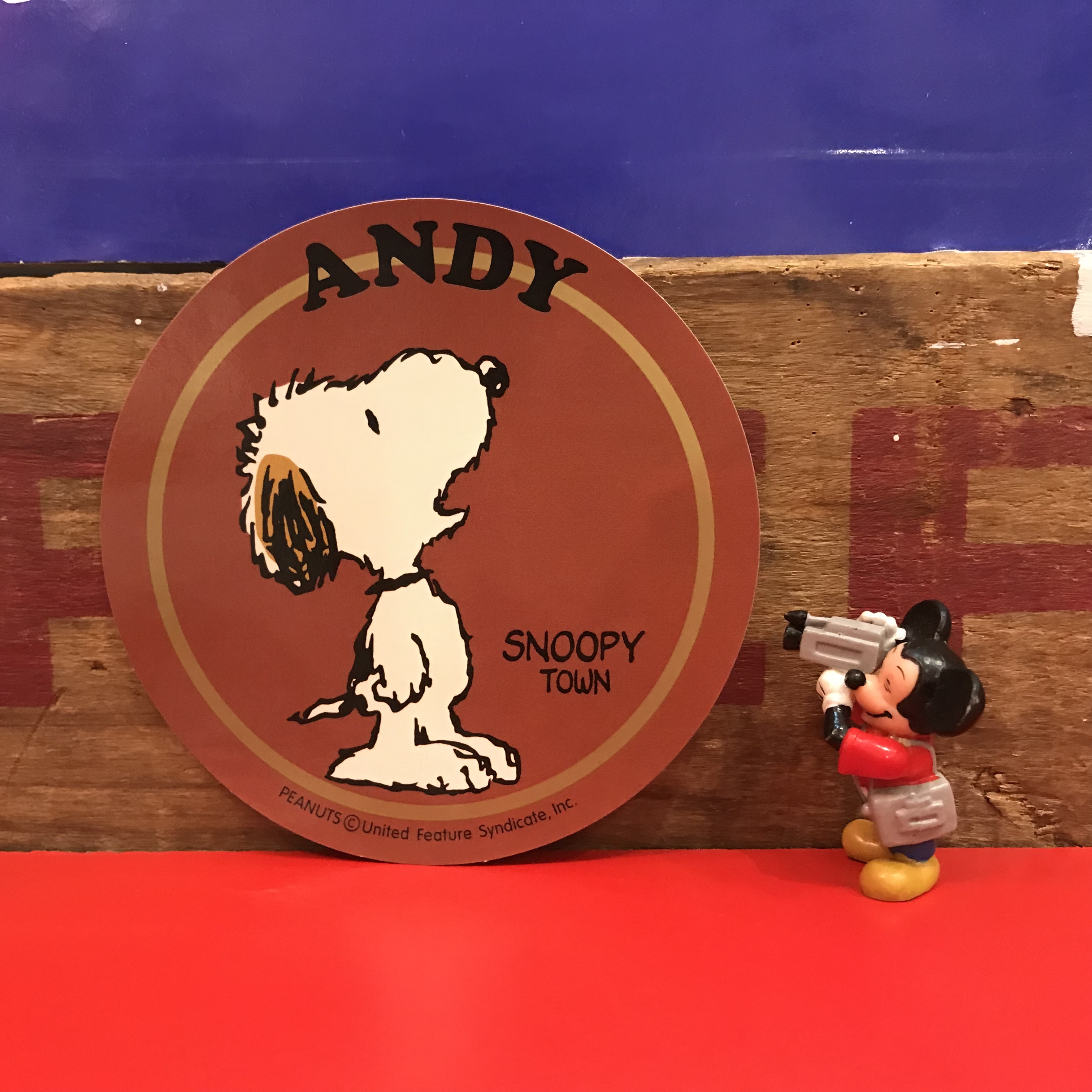 スヌーピー Peanuts アンディ 特大ステッカー 限定品 00年製 福岡 大名のおもちゃ屋 トイズヘッド