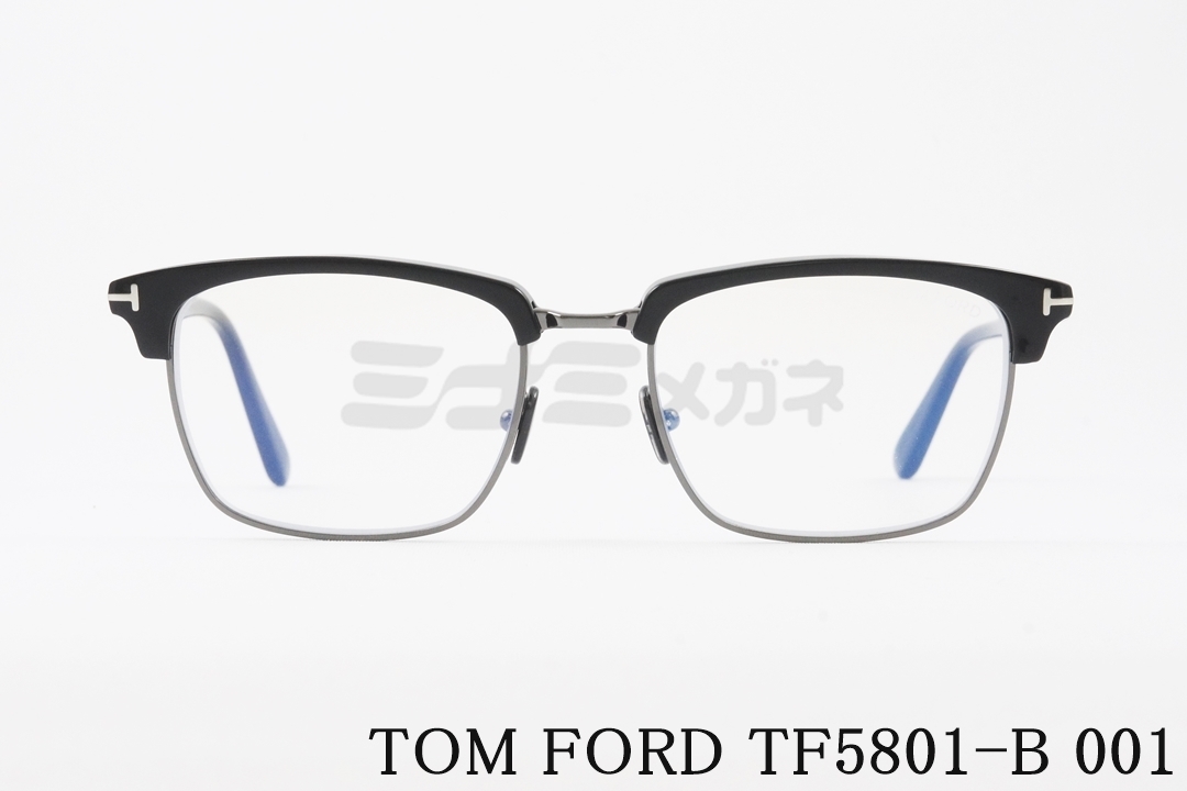 TOM FORD メガネ TF5504 001 メタル サーモントブロー スクエア メンズ