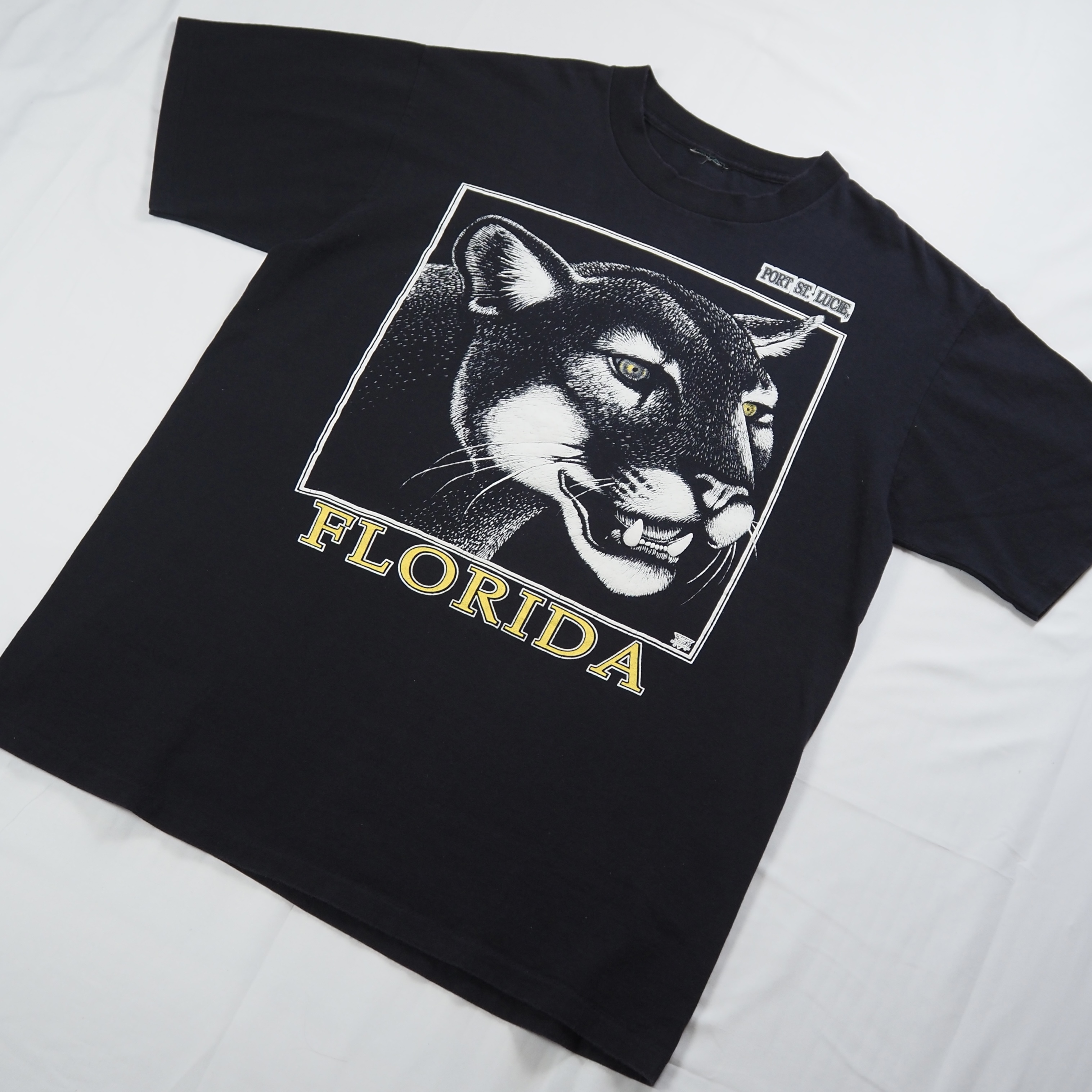 90’s ワイルドキャット Tシャツ ブラック Lサイズ程度 の画像 2