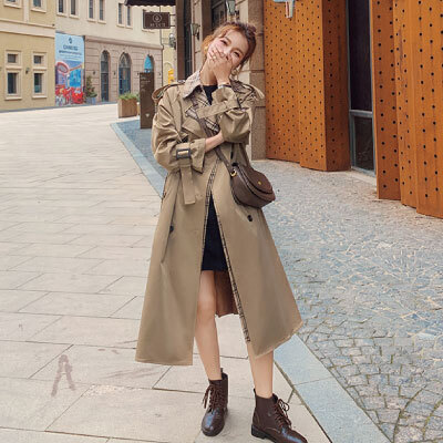 チェック柄 トレンチコート 変形トレンチ おしゃれ バイカラー 黒 ベージュ トレンチ ロングコート 春 秋 冬 定番 ナチュラル カジュアル シンプル プチプラレディースファッション通販 Yboueki