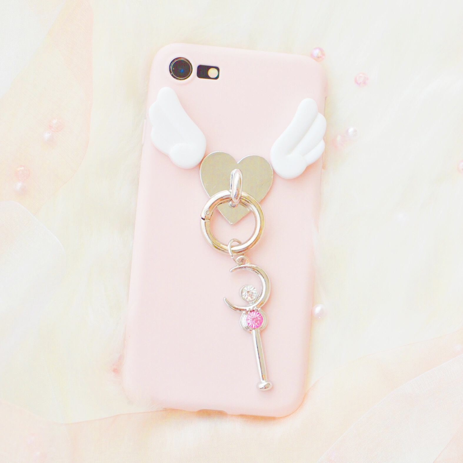 即納 Iphoneケース 魔法のステッキ 天使のはね Iphone8 Iphone7 Iphone6 6s ピンク Iphoneケース とレディース服のshop Koala