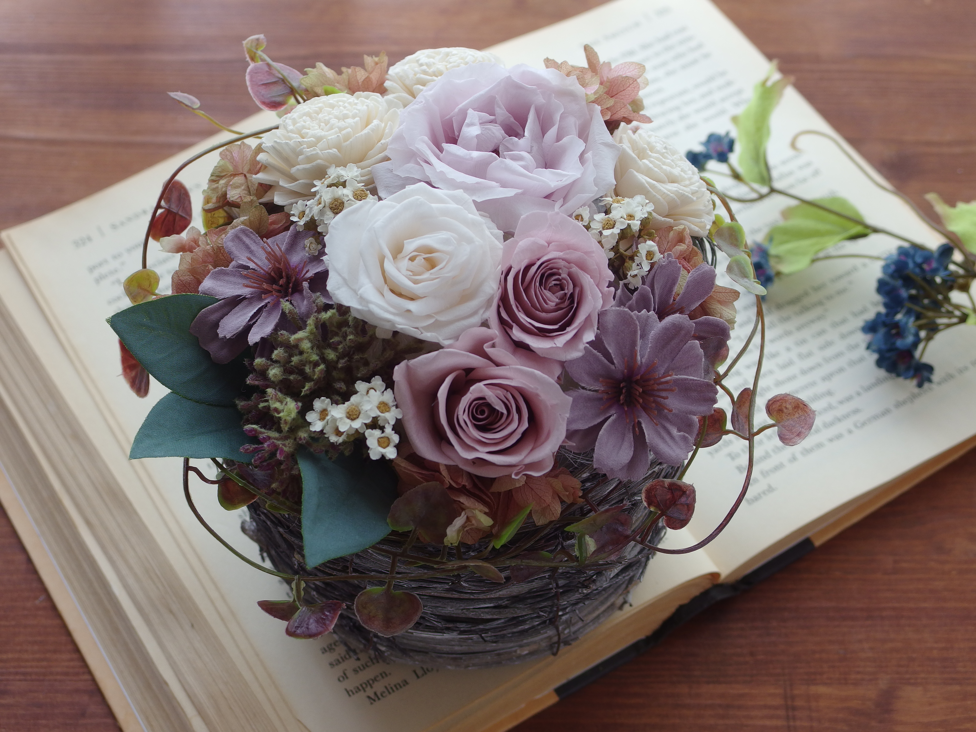 プリザーブドフラワー アンティークカラーアレンジ Flower Shop花野果 かのか プリザーブドフラワー アンティークカラーアレンジ Flower Shop花野果 かのか