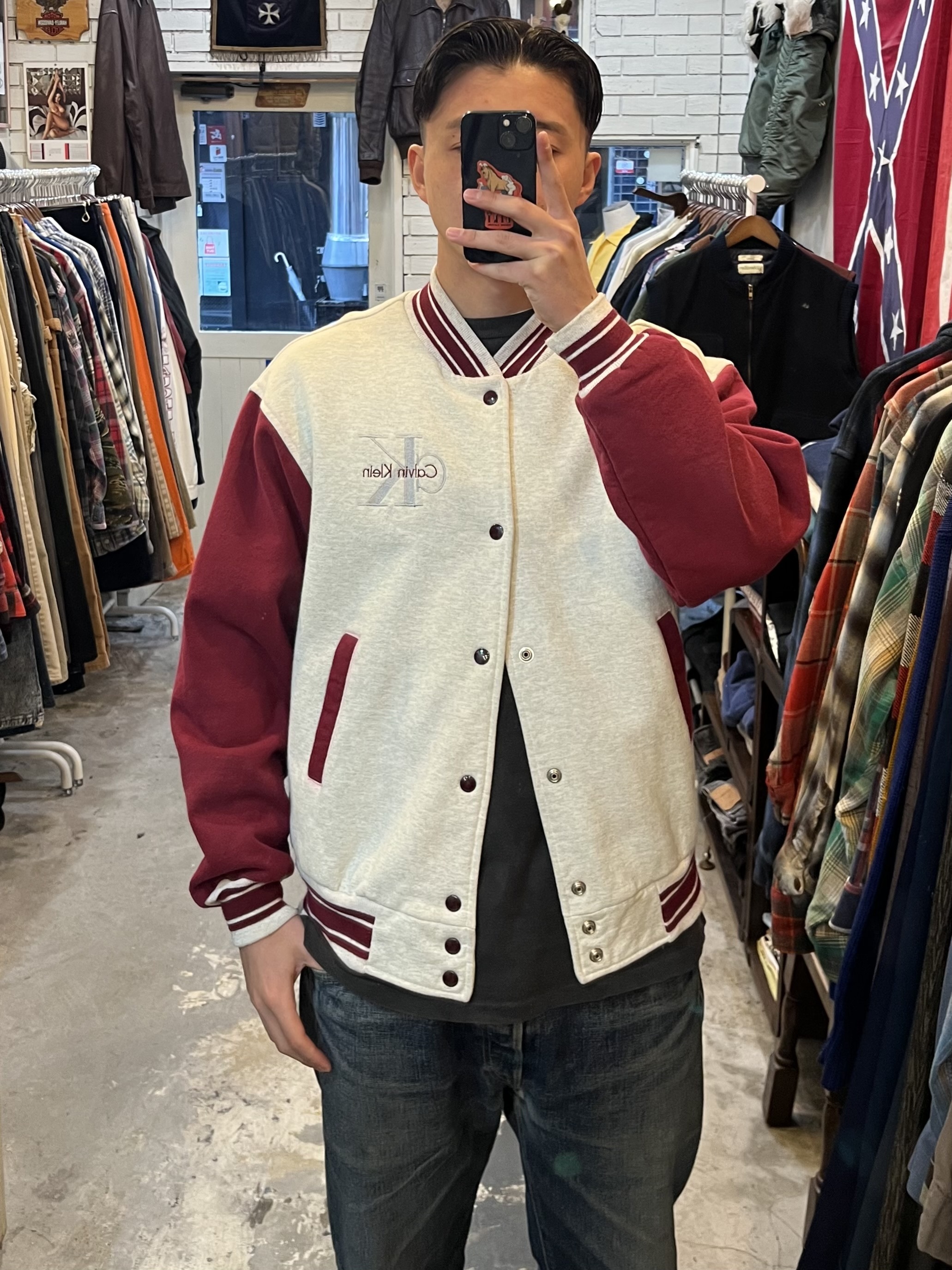 90’s OLD Calvin Klein スウェットスタジャン の画像 4