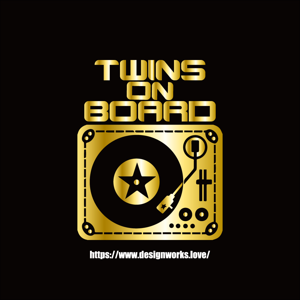 全10色 Twins On Board Dj ターンテーブル ステッカー Designworks
