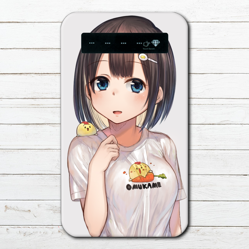 モバイルバッテリー かわいい ゆるキャラ 可愛い キャラクター Iphone スマホ 充電器 タイトル オムかめと女の子 作 星宮あき おしゃれで かわいいiphoneケース スマホケース Tシャツ かっこいいイラストのクリエイターグッズ専門 雑貨屋アリうさ