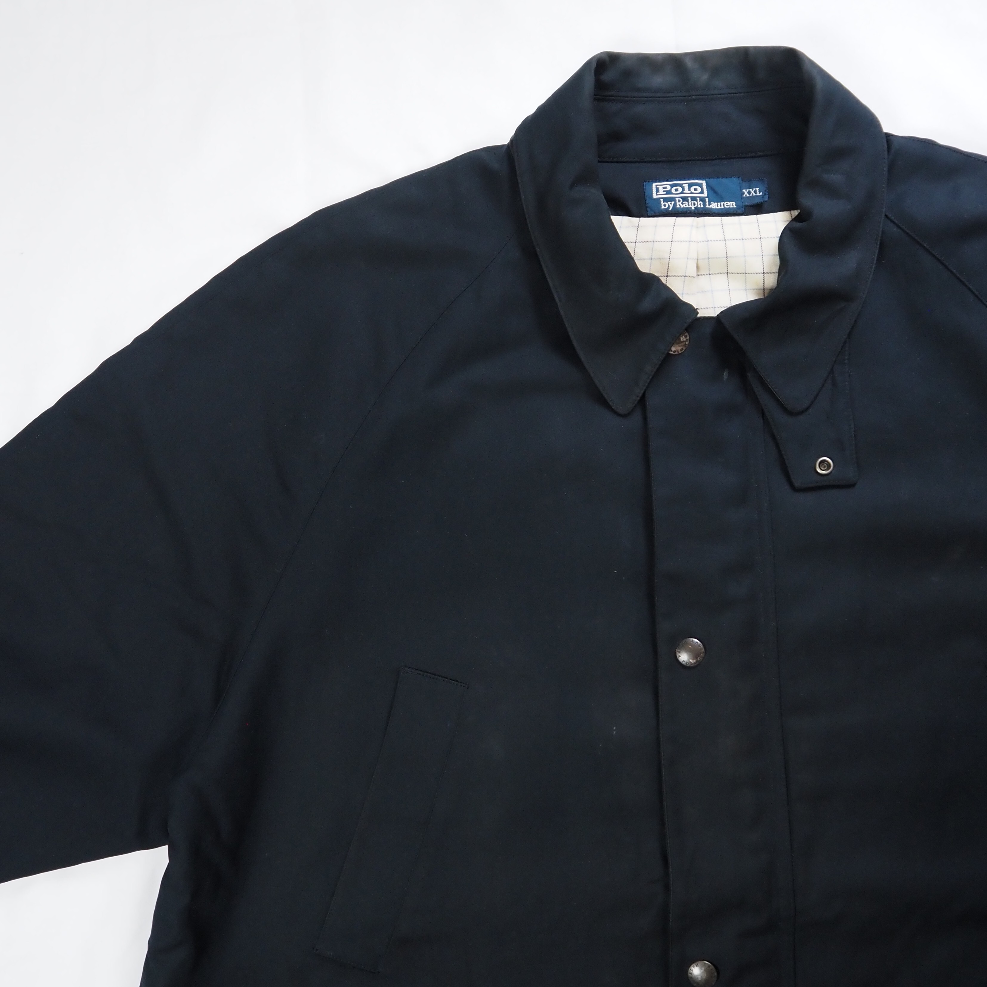 【9/23 20:00入荷】90's Ralph Lauren ハーフコート ブラック の画像 3