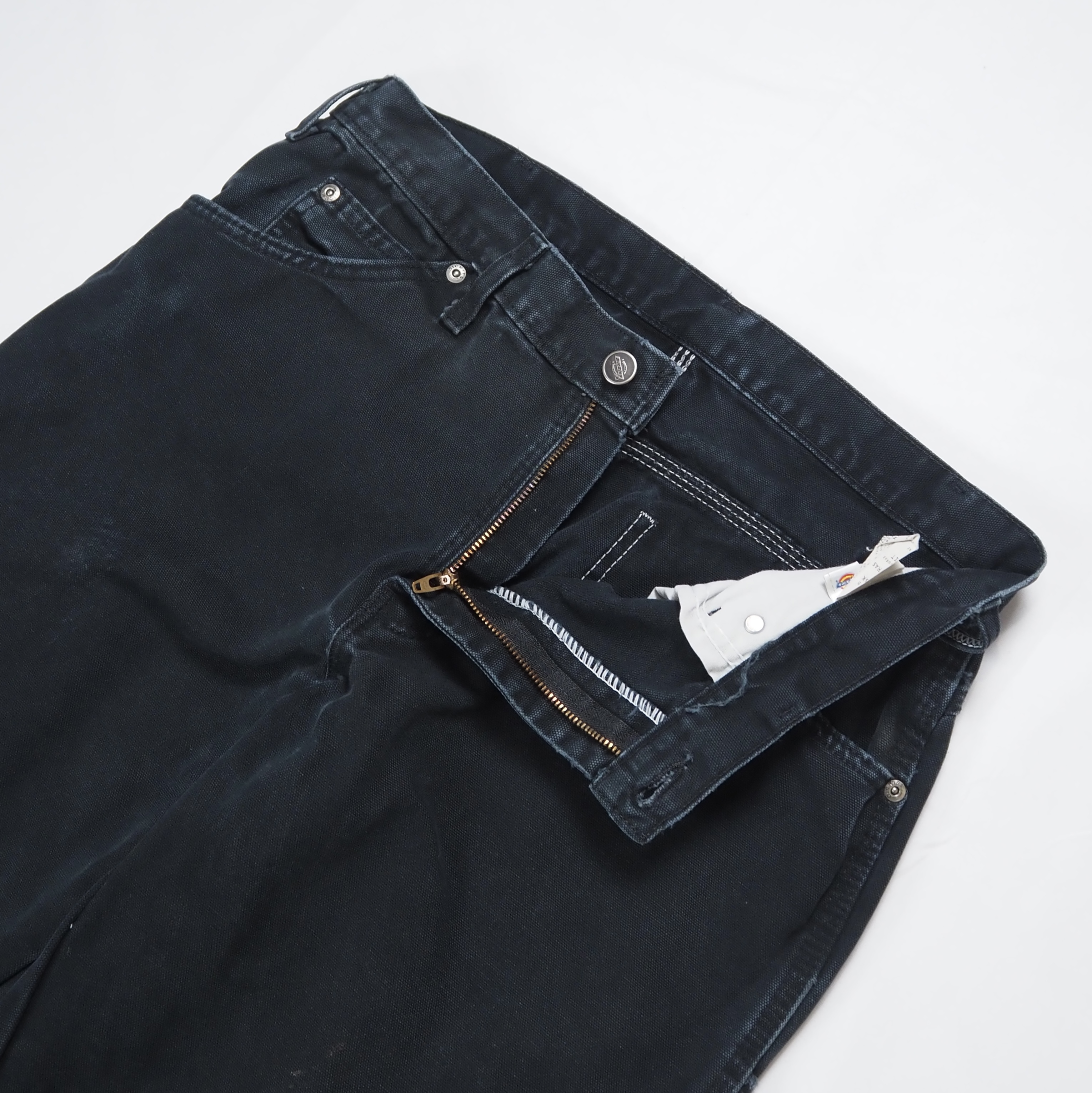 00’s Dickies ダックワークパンツ ブラック 実寸約32×31 の画像 3
