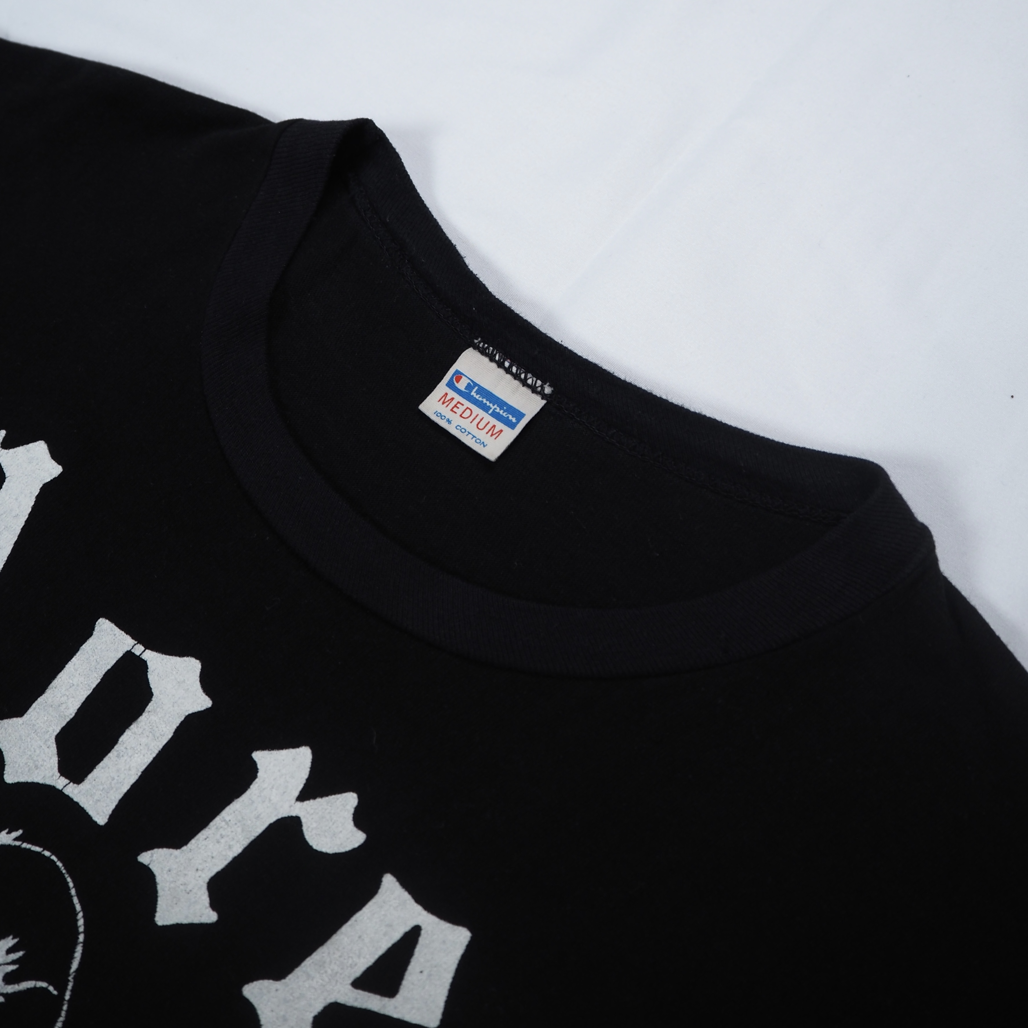 70’s Champion バータグ Tシャツ Mサイズ ブラック の画像 5