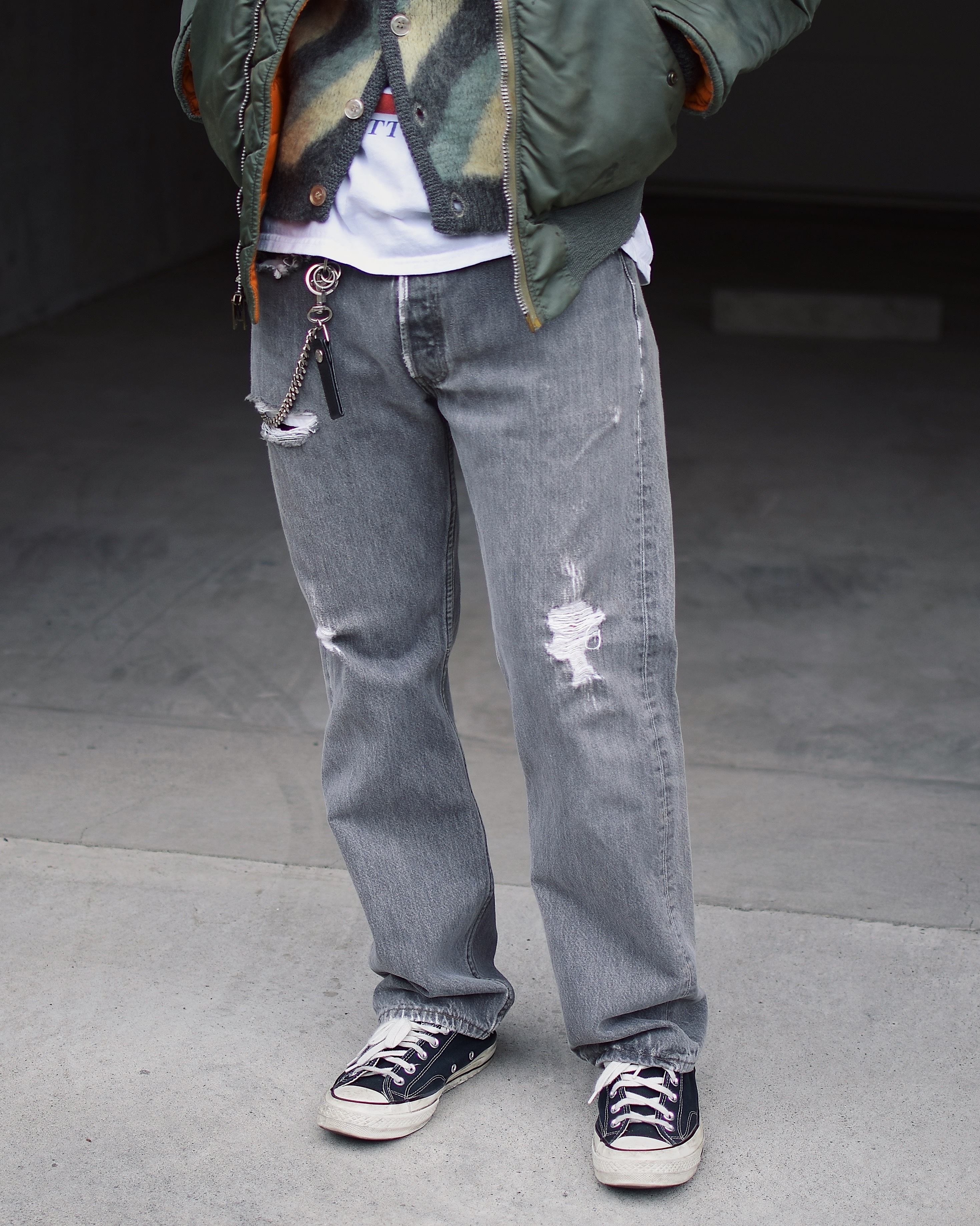 Vintage 90's【Levi's】501 Grunge Black Denim Pants の画像 4