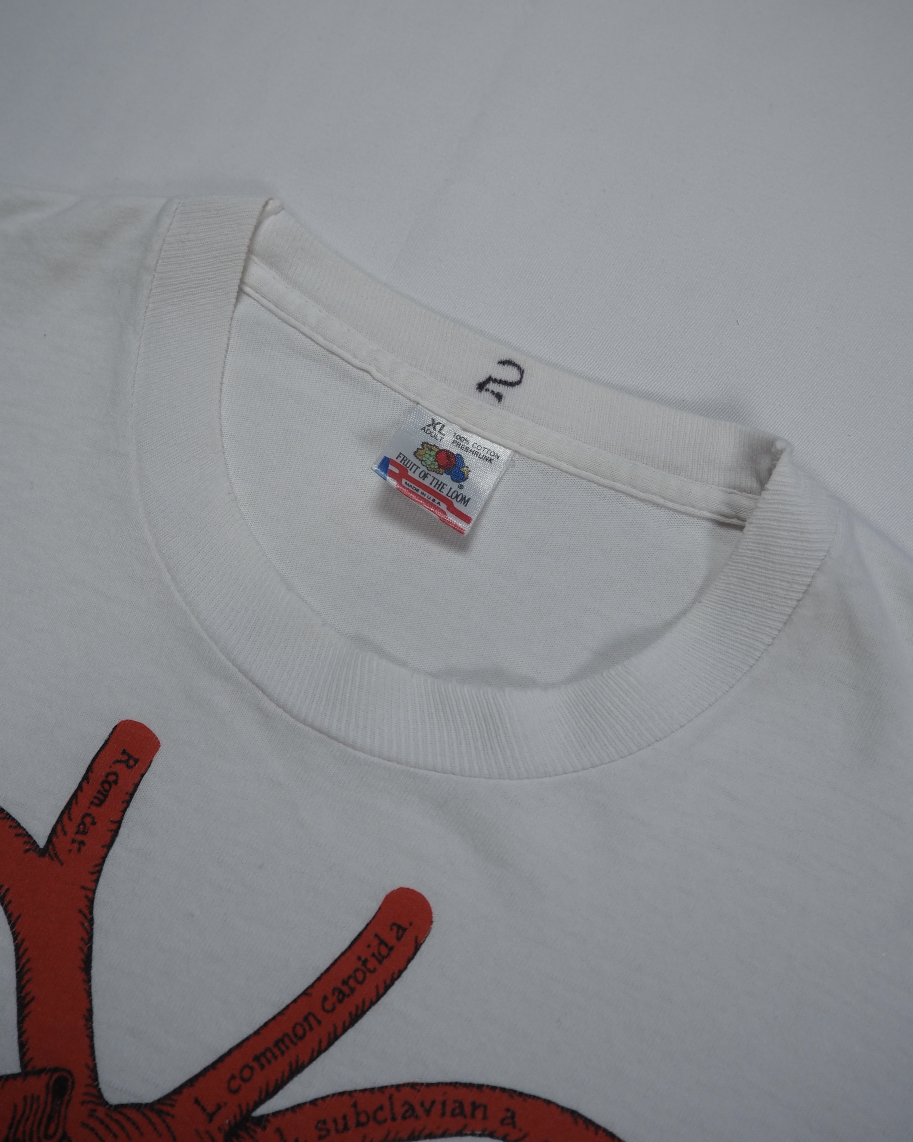 90’s Fruits of the Loom 心臓Tシャツ XL の画像 6