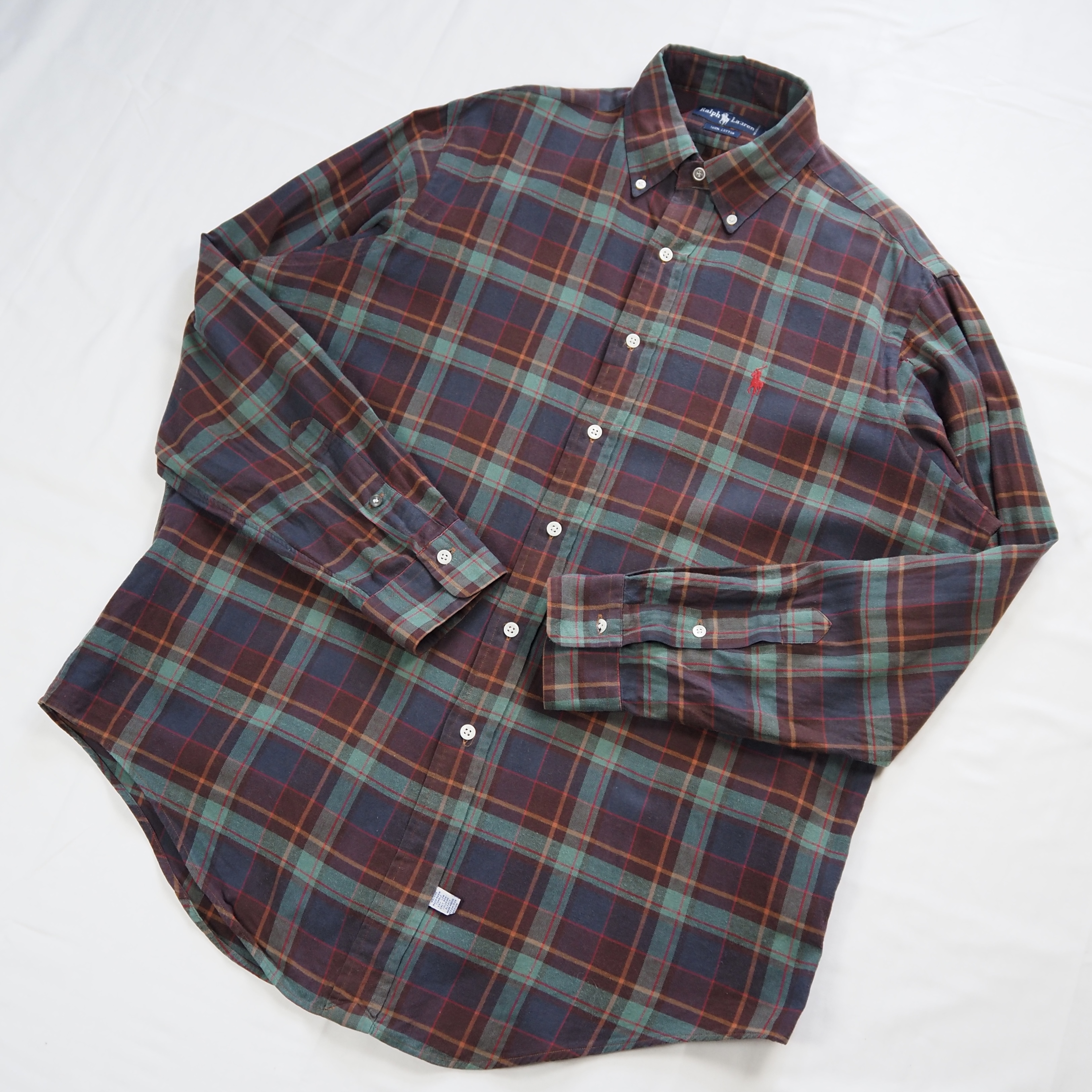 90’s Ralph Lauren コットンシャツ Lサイズ の画像 2