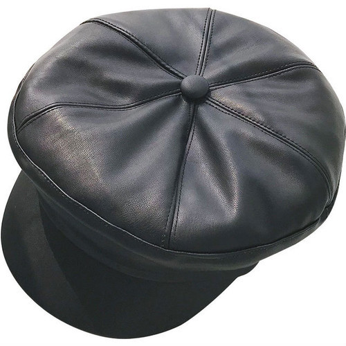 キャスケット レディース ハンチング帽 キャップ つば付き ベレー帽 帽子 小顔効果 黒 日よけ 56 58cm Mai 14 S Select