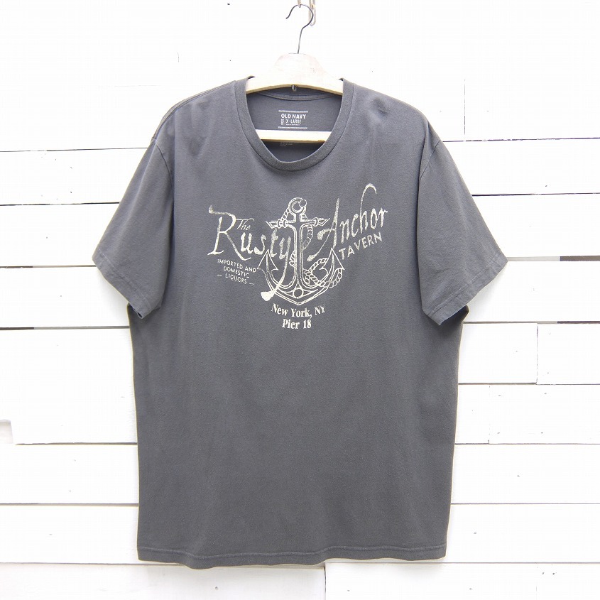 Old Navy オールドネイビー The Rusty Anchor アンカー New York プリントtシャツ ダークグレー メンズ Xlサイズ Represent Onlinestore