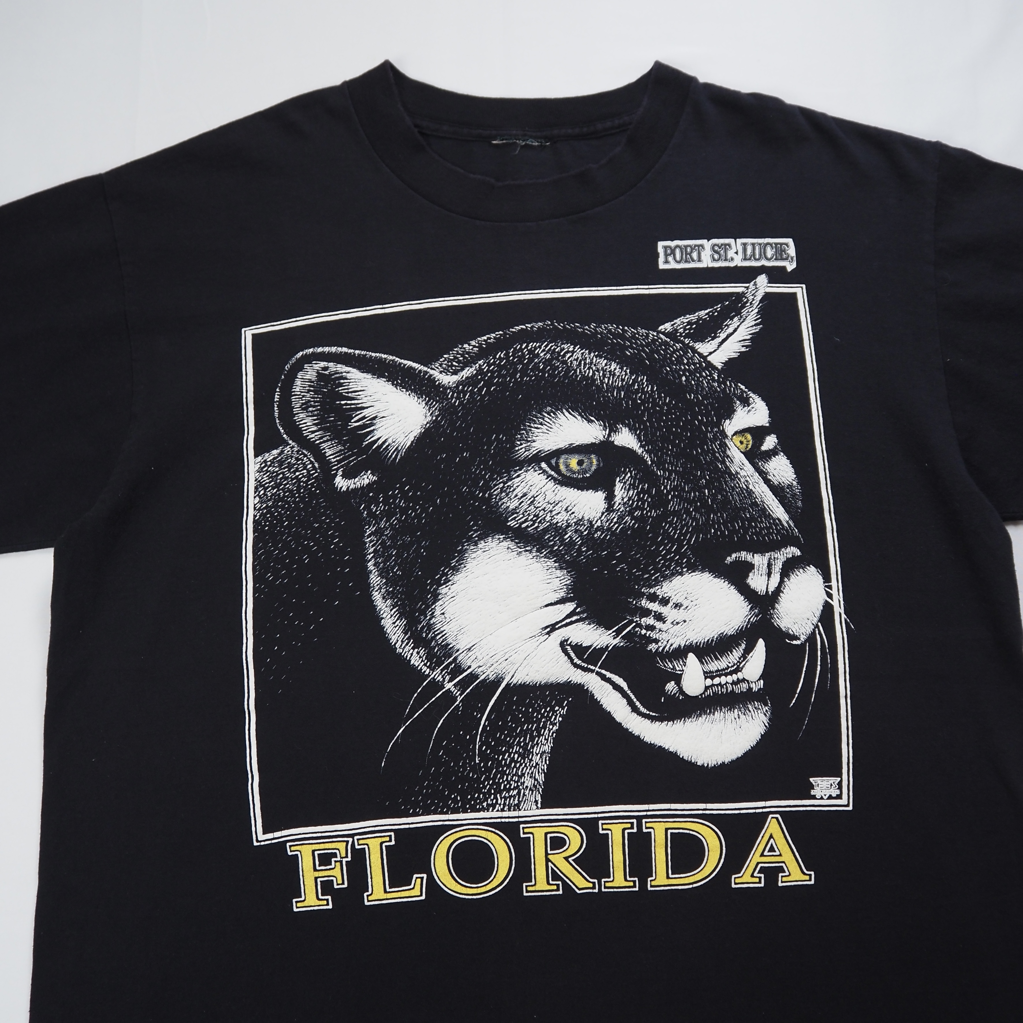 90’s ワイルドキャット Tシャツ ブラック Lサイズ程度 の画像 5