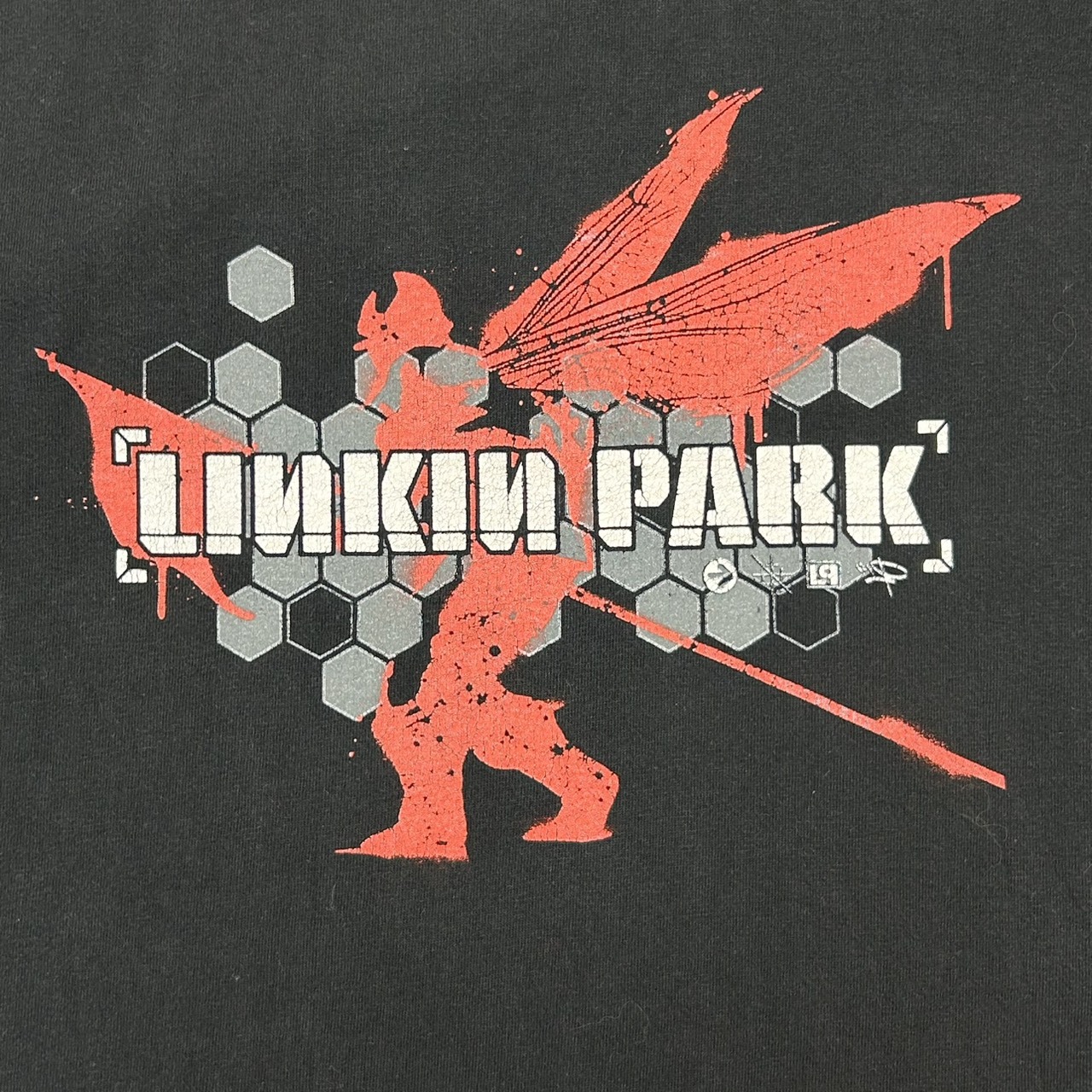 Linkin Park リンキン・パーク “LINCOLN PARK” プリントTシャツ ネイビー / L の画像 7