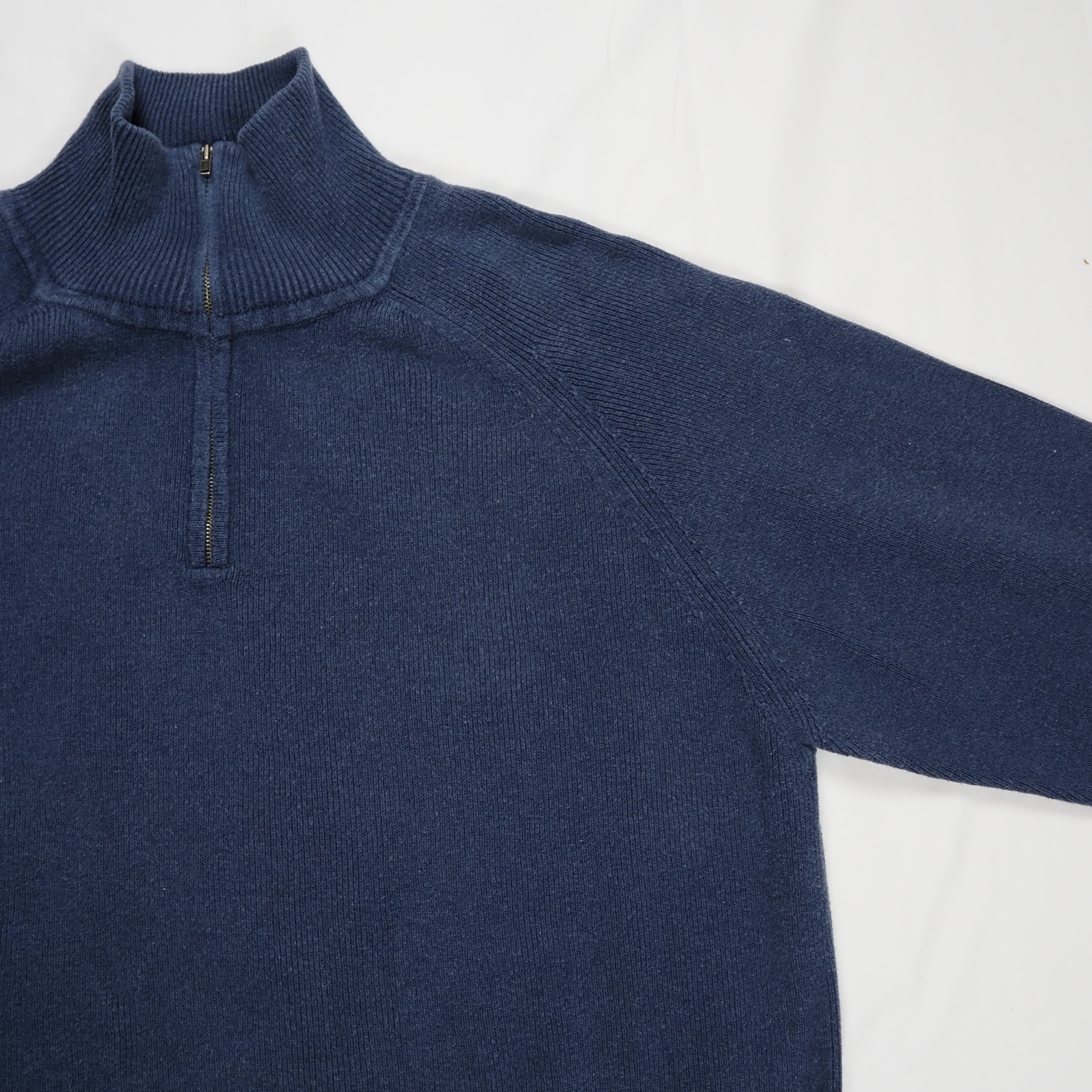90’s Eddie Bauer コットンニット ハーフジップ Lサイズ の画像 6
